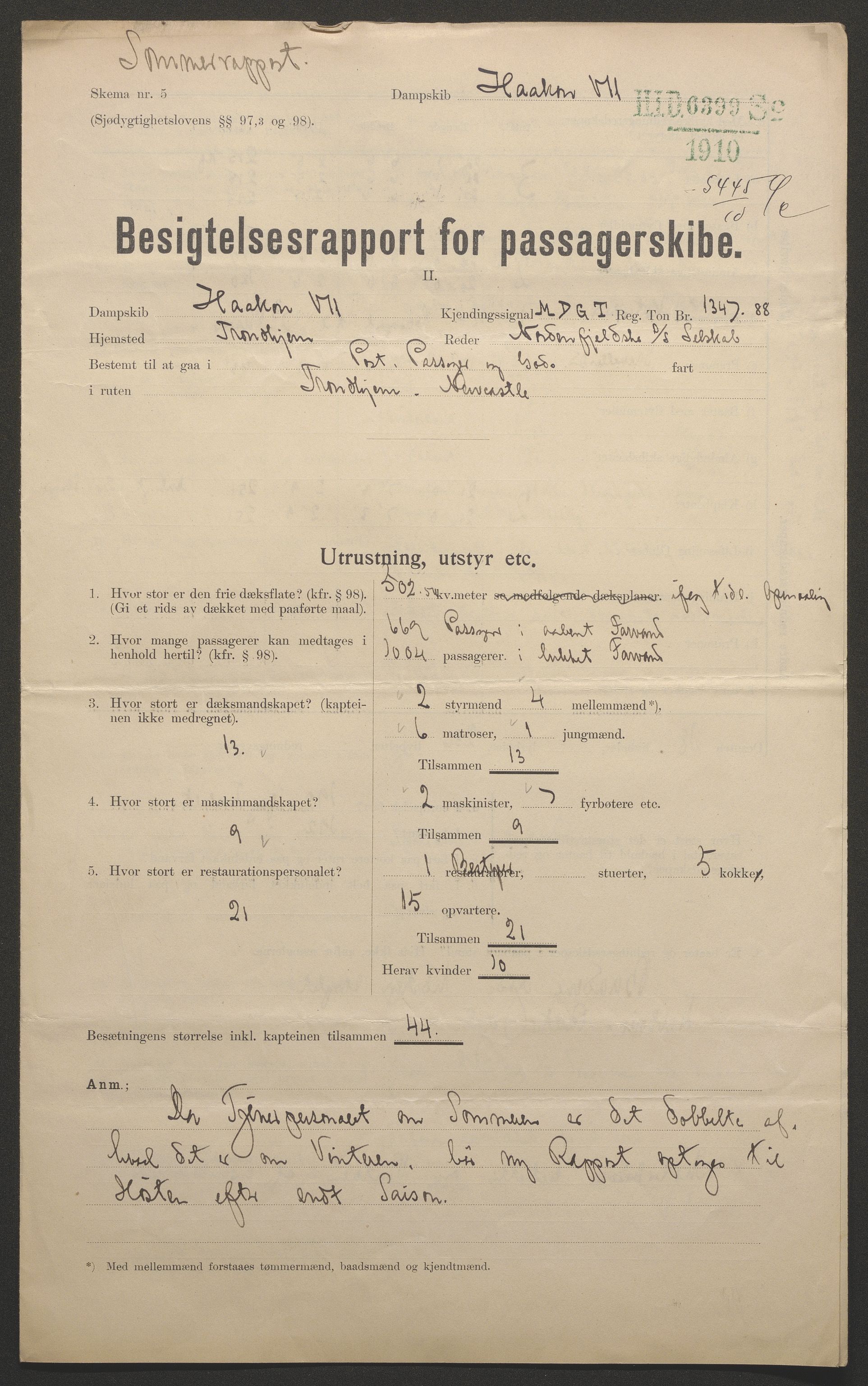 Sjøfartsdirektoratet med forløpere, skipsmapper slettede skip, AV/RA-S-4998/F/Fa/L0532: --, 1907-1917, p. 71