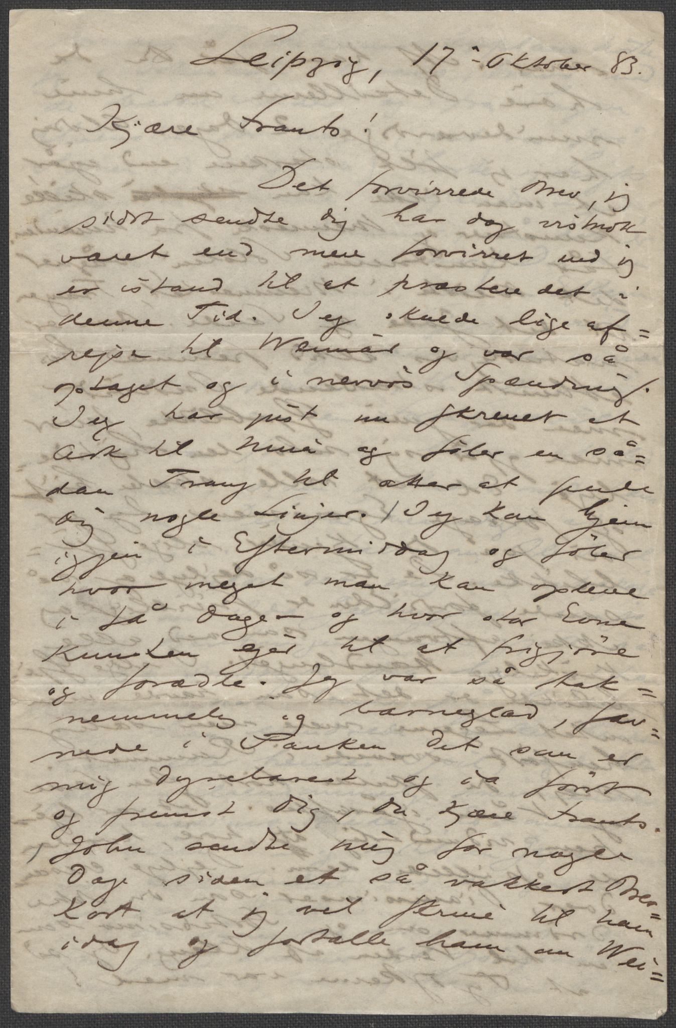 Beyer, Frants, AV/RA-PA-0132/F/L0001: Brev fra Edvard Grieg til Frantz Beyer og "En del optegnelser som kan tjene til kommentar til brevene" av Marie Beyer, 1872-1907, p. 72