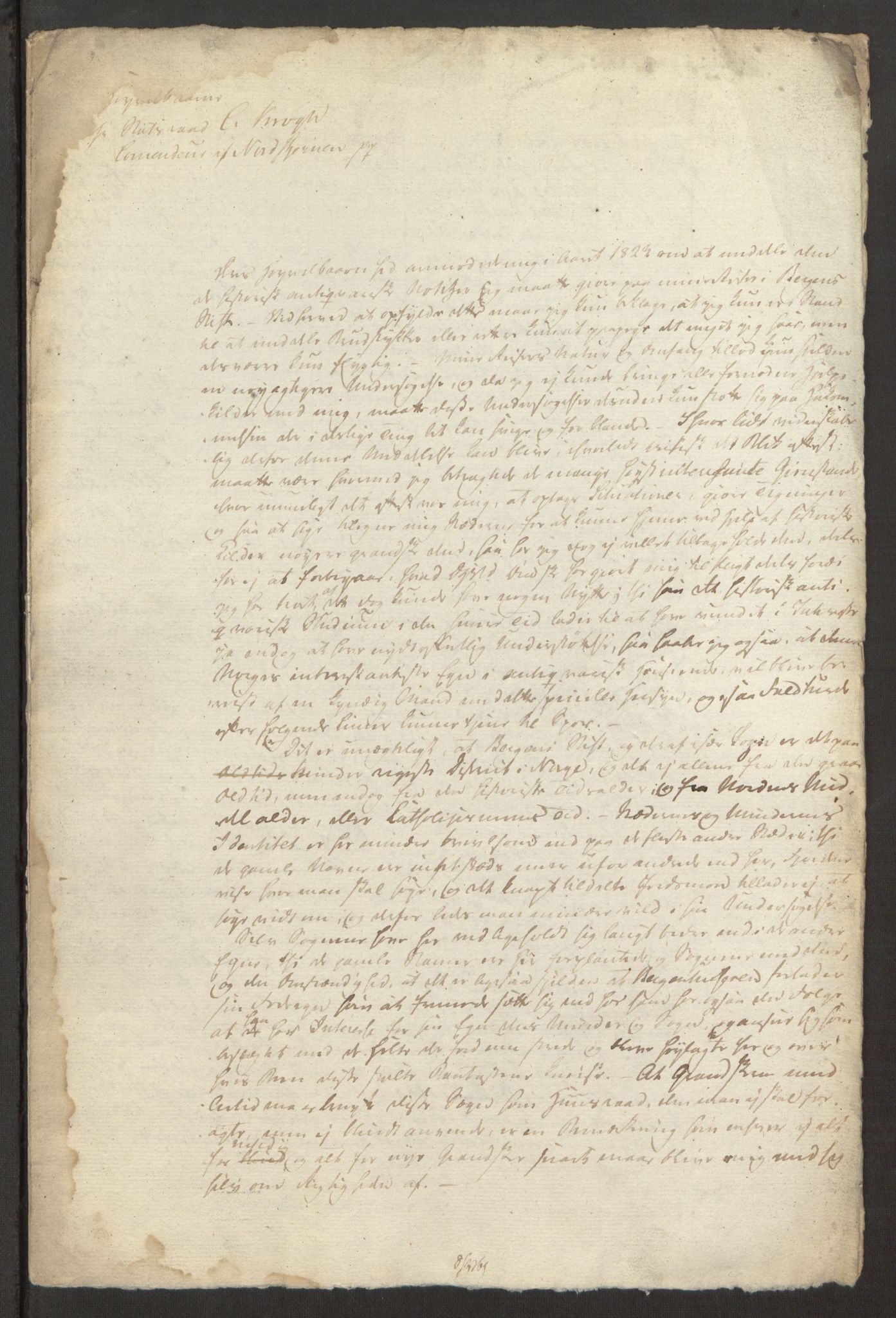 Blom, Gustav Peter, RA/PA-0568/F/L0001/0004: Brev og manuskripter / "Historiske antiqvariske Notizer". Reiseberetninger fra Bergen og Nordland, 1825, p. 2