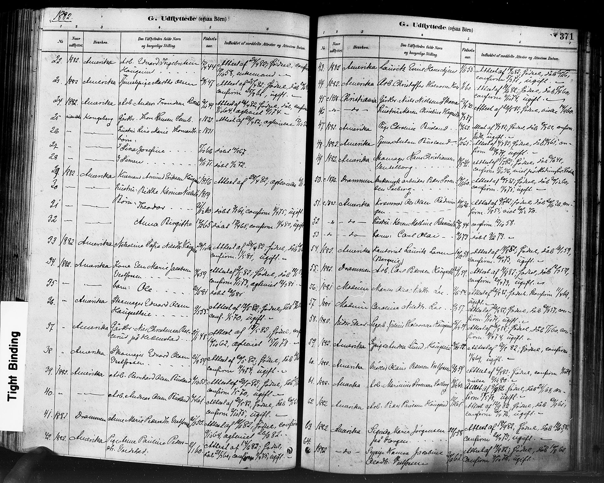 Eiker kirkebøker, SAKO/A-4/F/Fb/L0001: Parish register (official) no. II 1, 1878-1888, p. 371