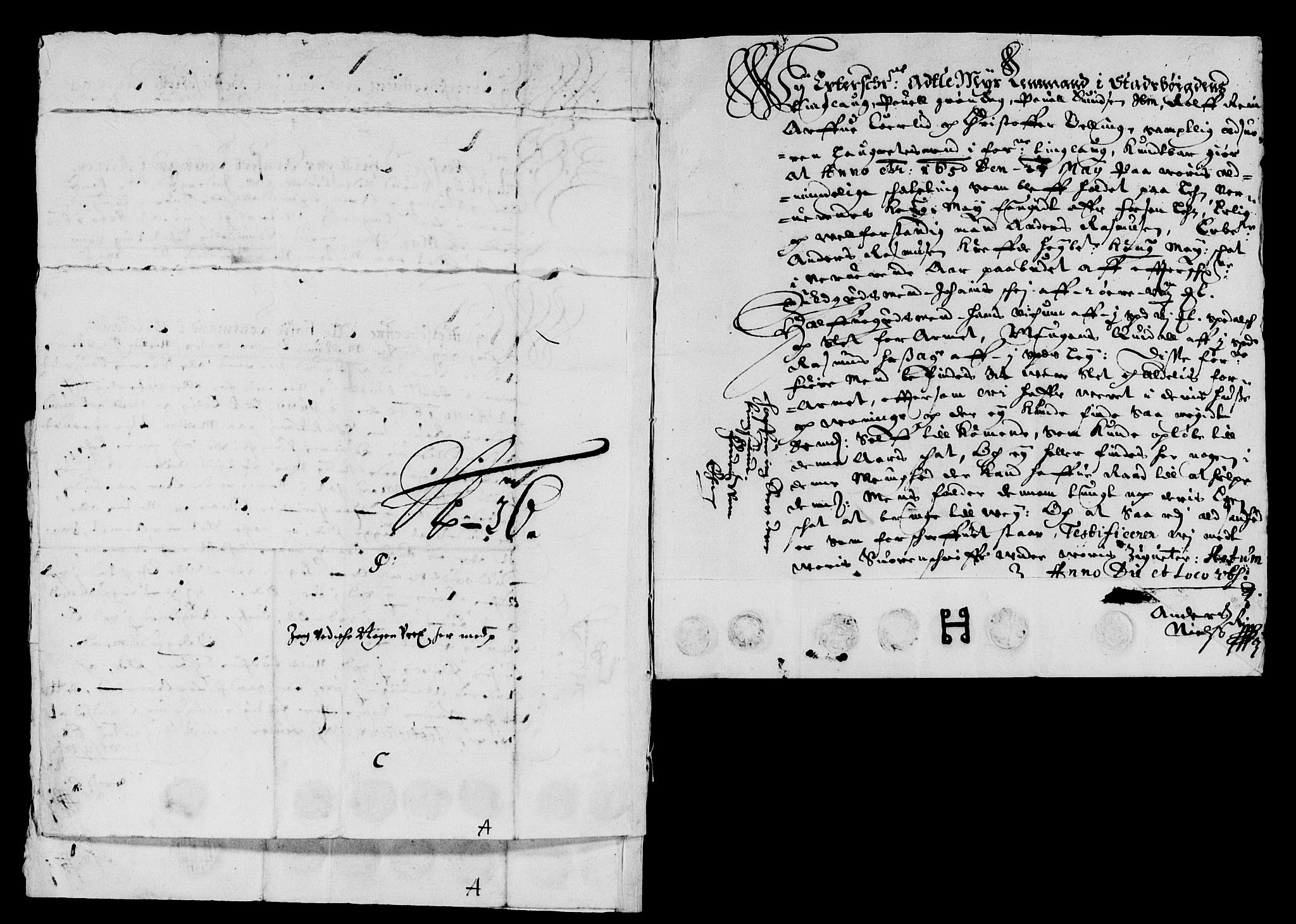 Rentekammeret inntil 1814, Reviderte regnskaper, Lensregnskaper, AV/RA-EA-5023/R/Rb/Rbw/L0100: Trondheim len, 1650-1651