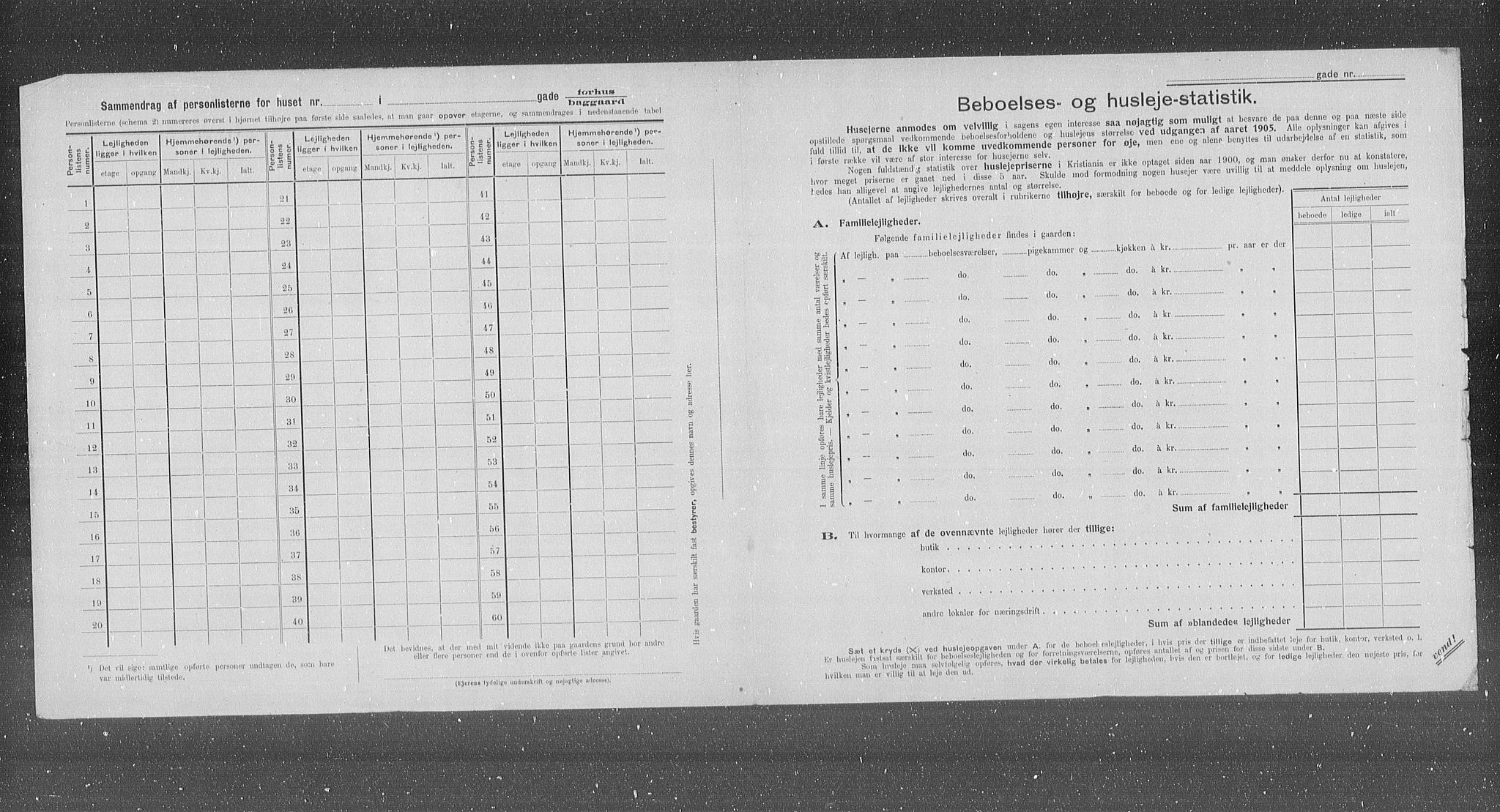 OBA, Municipal Census 1905 for Kristiania, 1905, p. 10849