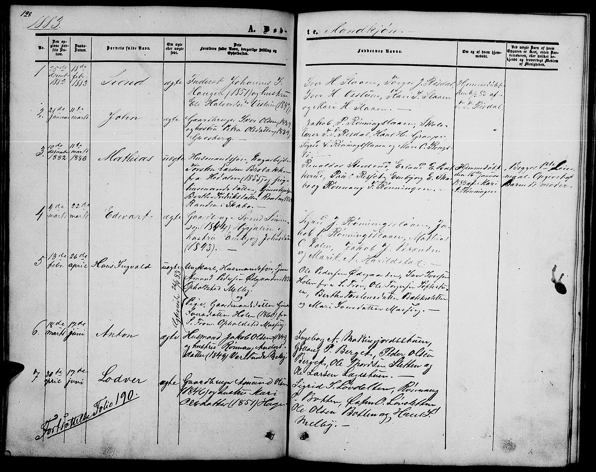 Nord-Fron prestekontor, SAH/PREST-080/H/Ha/Hab/L0002: Parish register (copy) no. 2, 1851-1883, p. 129