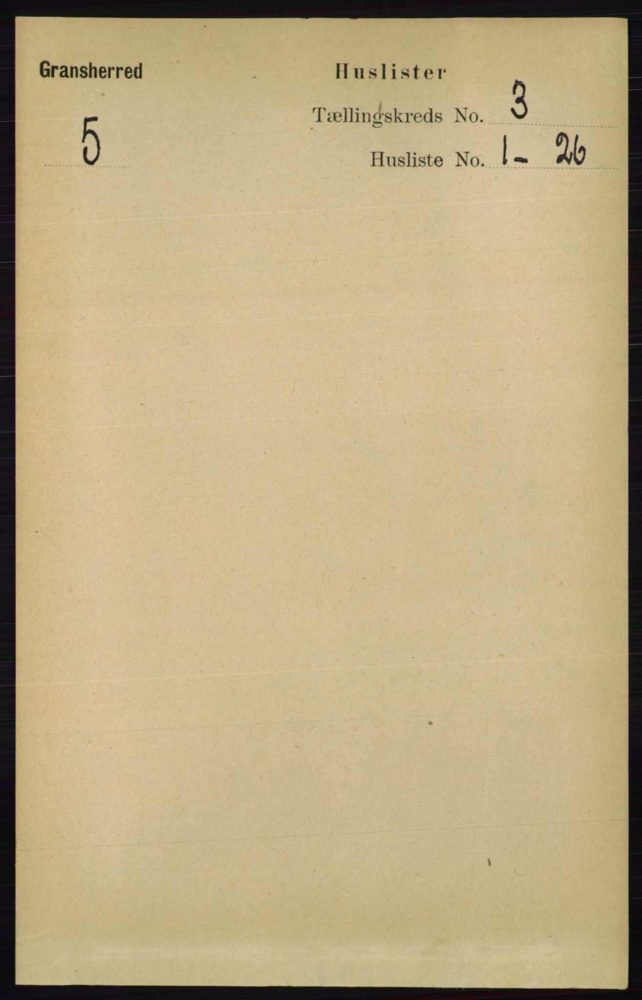 RA, 1891 census for 0824 Gransherad, 1891, p. 482