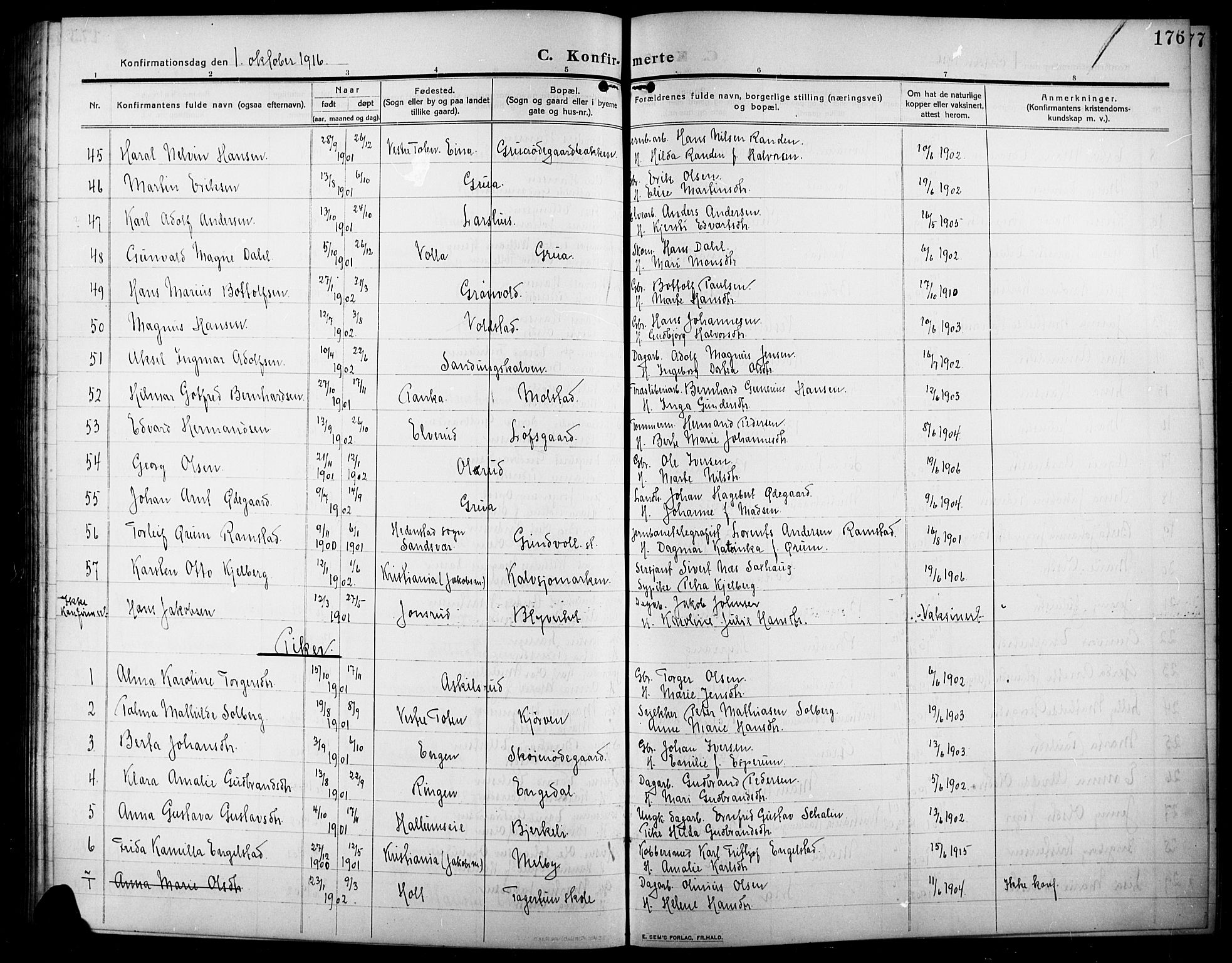 Lunner prestekontor, AV/SAH-PREST-118/H/Ha/Hab/L0001: Parish register (copy) no. 1, 1909-1922, p. 176