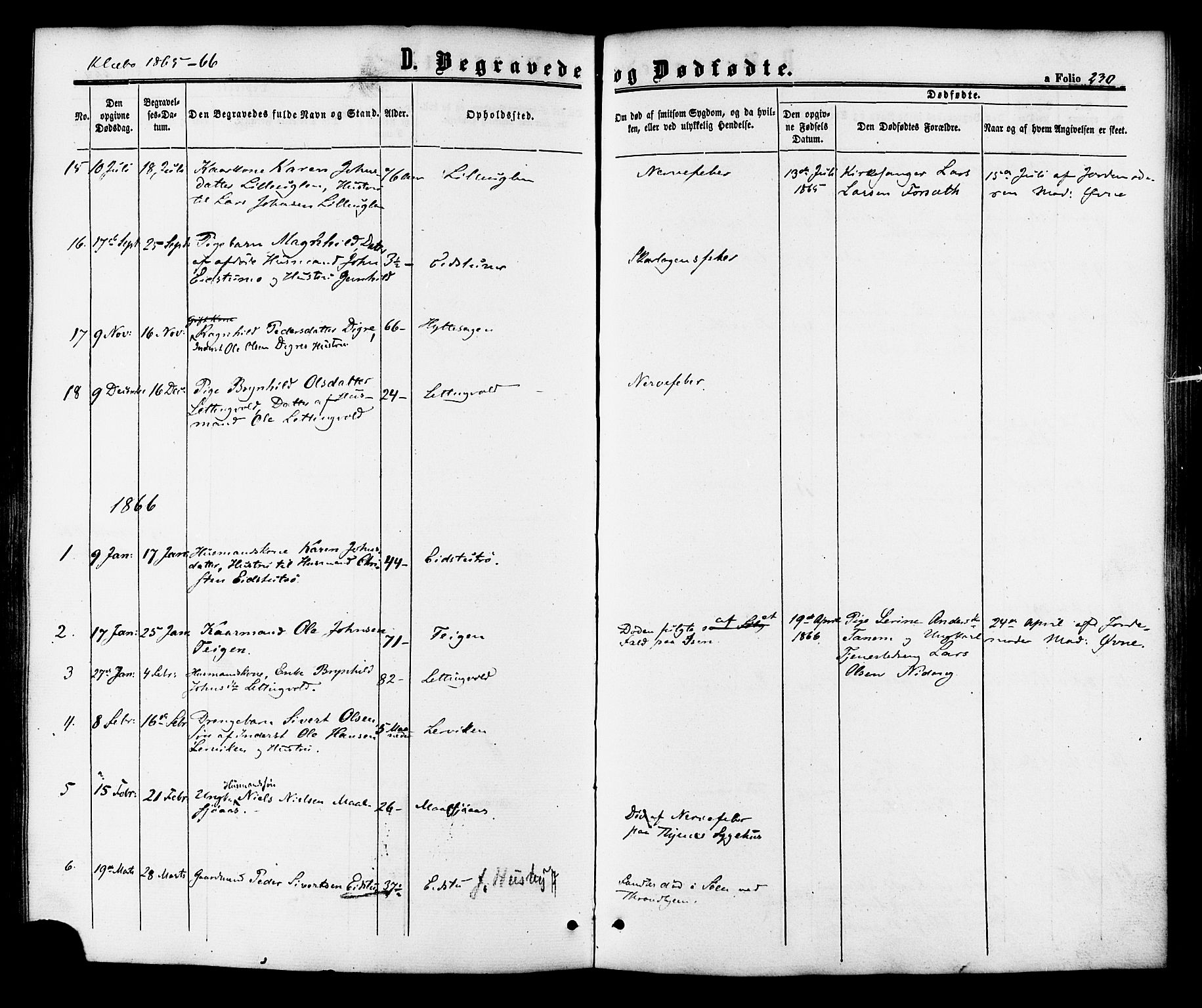 Ministerialprotokoller, klokkerbøker og fødselsregistre - Sør-Trøndelag, SAT/A-1456/618/L0442: Parish register (official) no. 618A06 /1, 1863-1879, p. 230