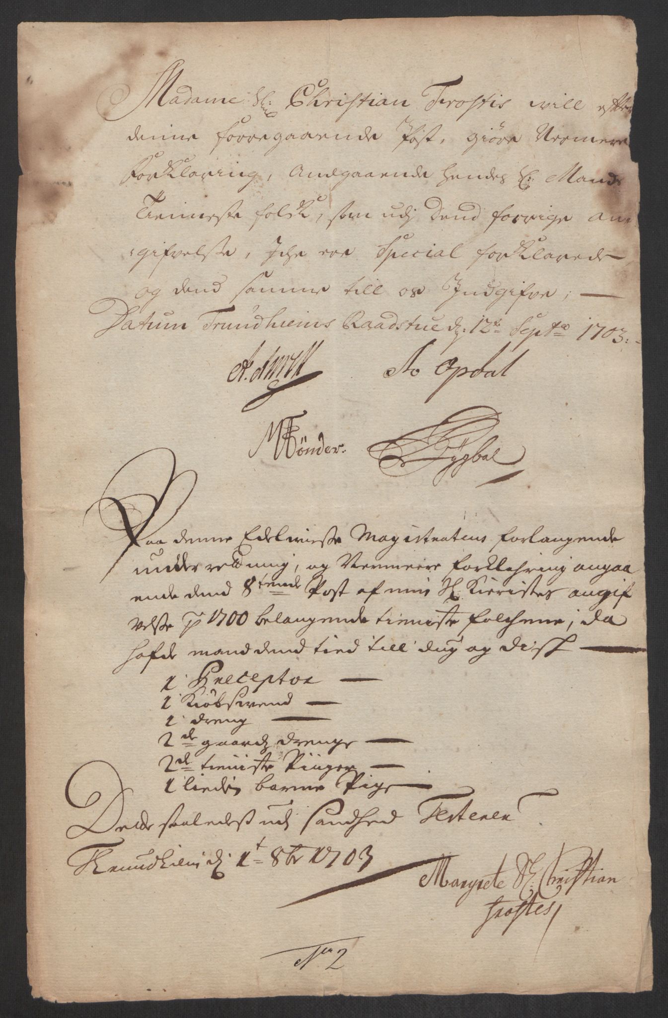 Rentekammeret inntil 1814, Reviderte regnskaper, Byregnskaper, AV/RA-EA-4066/R/Rs/L0507: [S3] Kontribusjonsregnskap, 1699-1711, p. 374