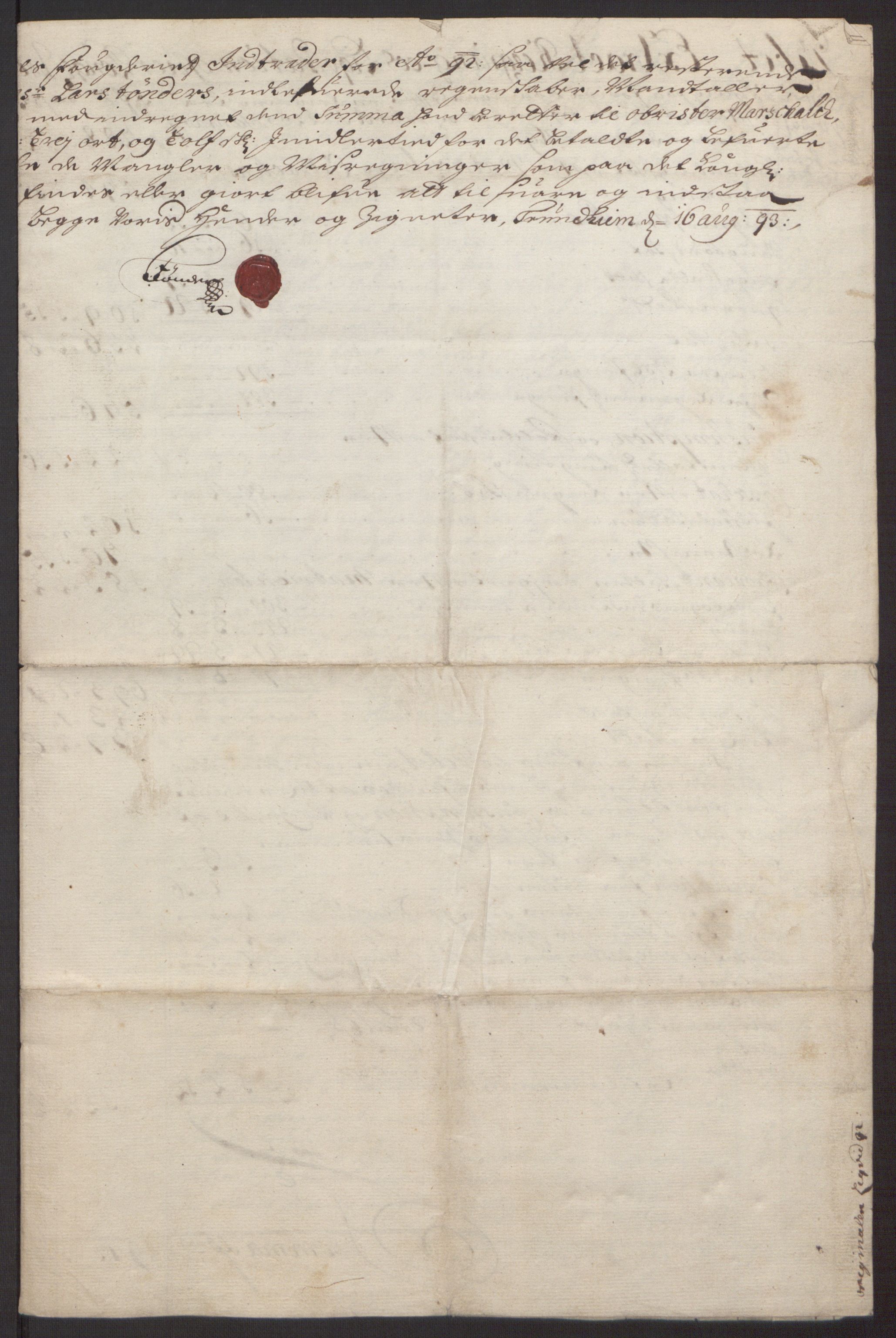 Rentekammeret inntil 1814, Reviderte regnskaper, Fogderegnskap, AV/RA-EA-4092/R59/L3942: Fogderegnskap Gauldal, 1692, p. 30