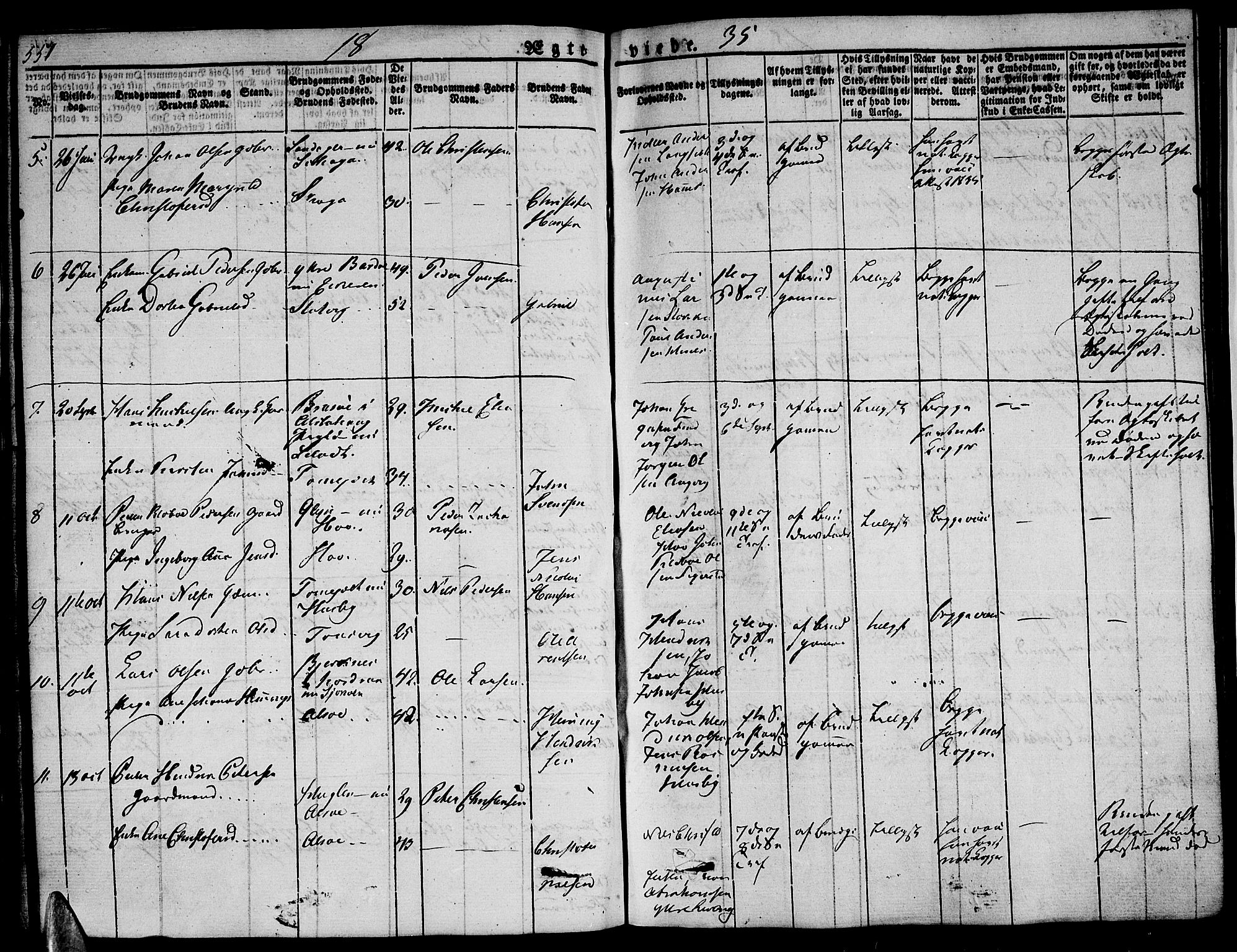 Ministerialprotokoller, klokkerbøker og fødselsregistre - Nordland, AV/SAT-A-1459/838/L0548: Parish register (official) no. 838A06, 1829-1839, p. 551-552