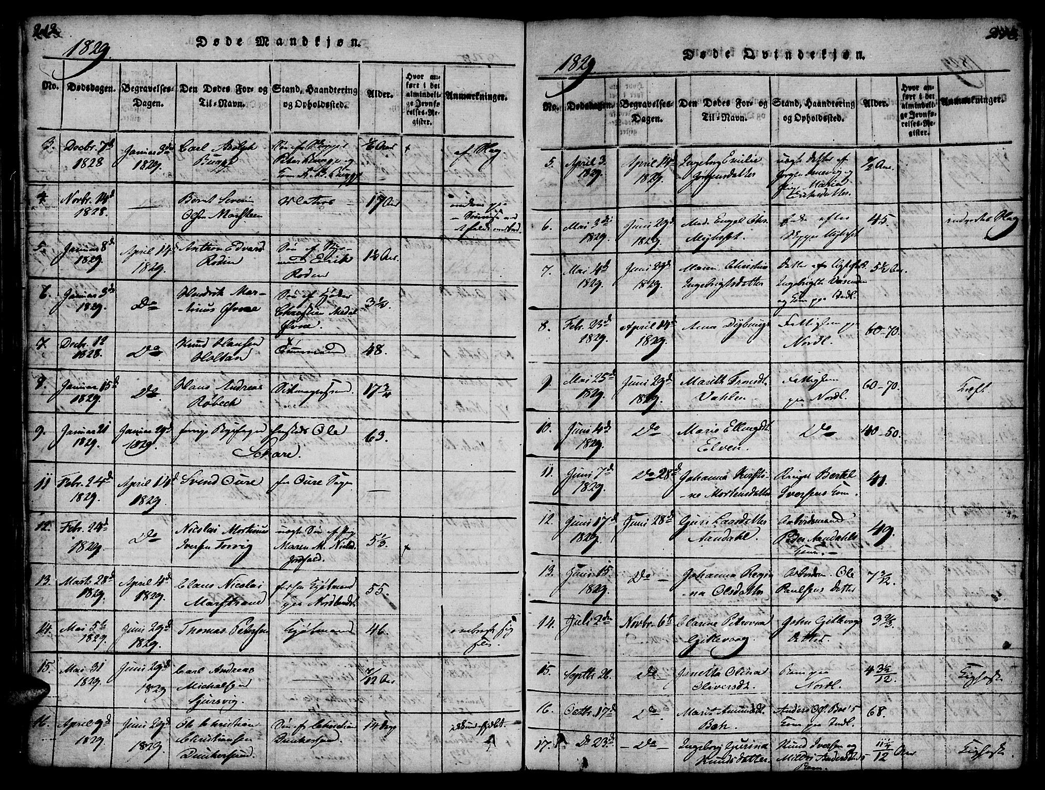 Ministerialprotokoller, klokkerbøker og fødselsregistre - Møre og Romsdal, SAT/A-1454/572/L0842: Parish register (official) no. 572A05, 1819-1832, p. 212-213