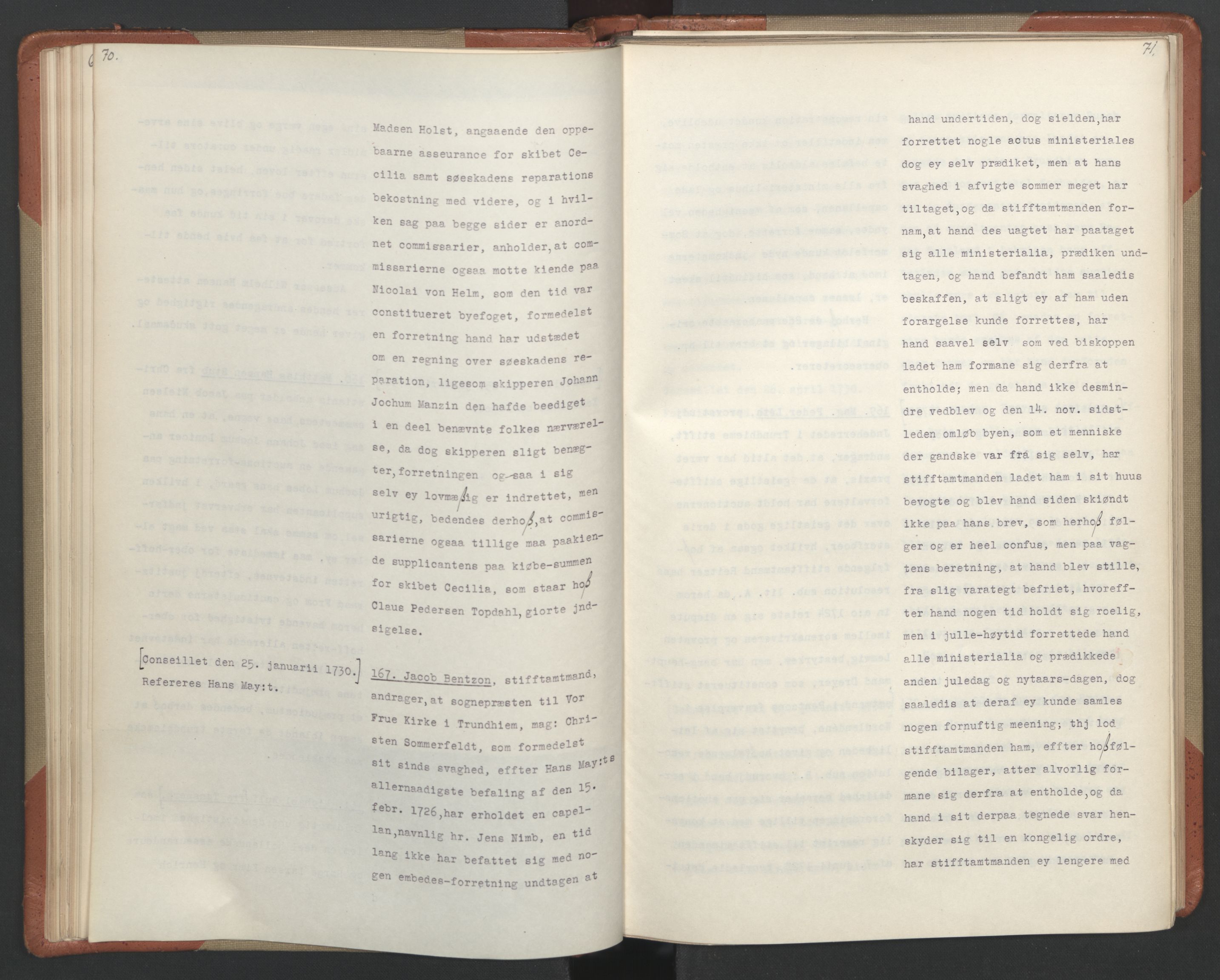 Avskriftsamlingen, AV/RA-EA-4022/F/Fa/L0093: Supplikker, 1730, p. 40