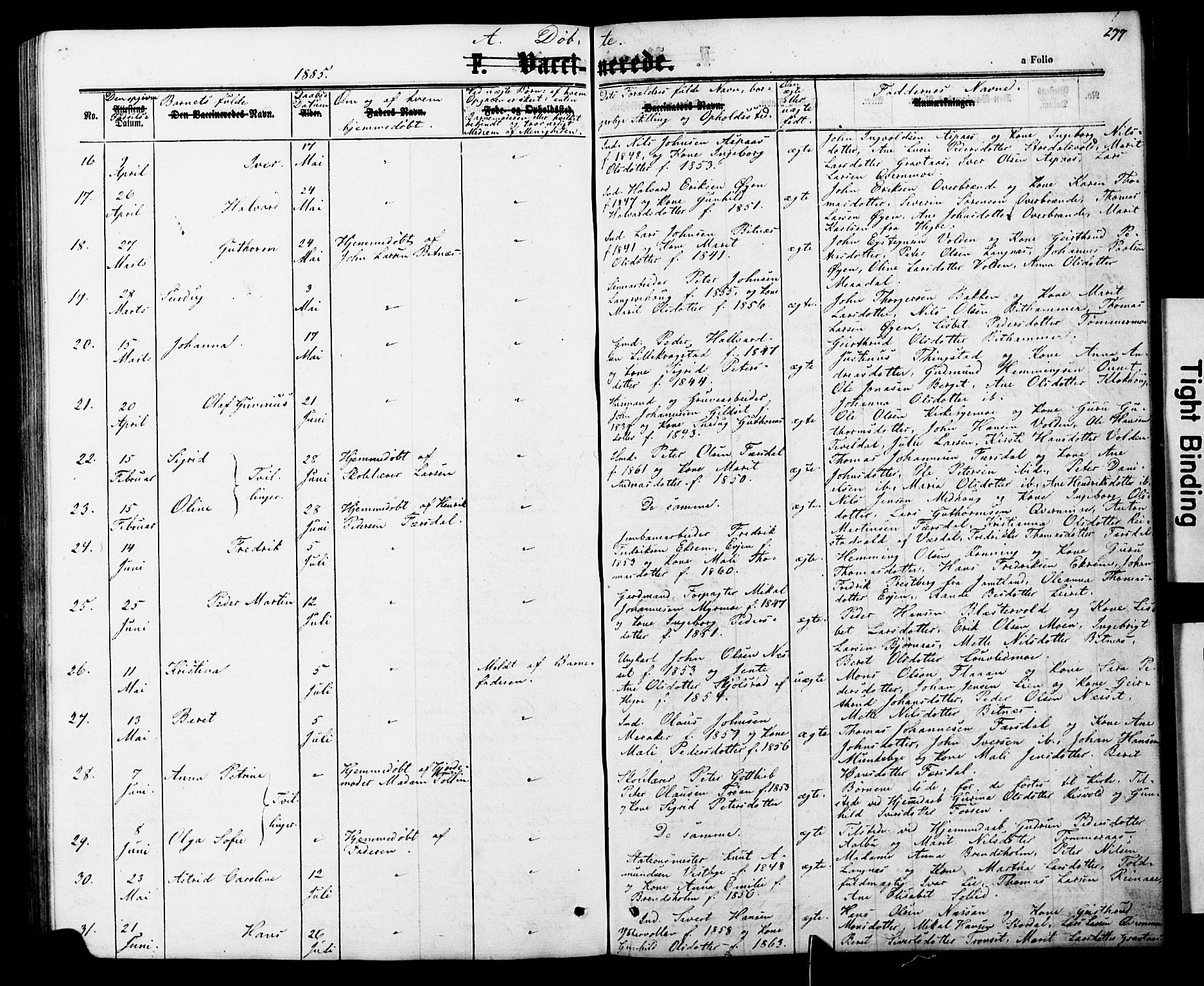 Ministerialprotokoller, klokkerbøker og fødselsregistre - Nord-Trøndelag, SAT/A-1458/706/L0049: Parish register (copy) no. 706C01, 1864-1895, p. 277