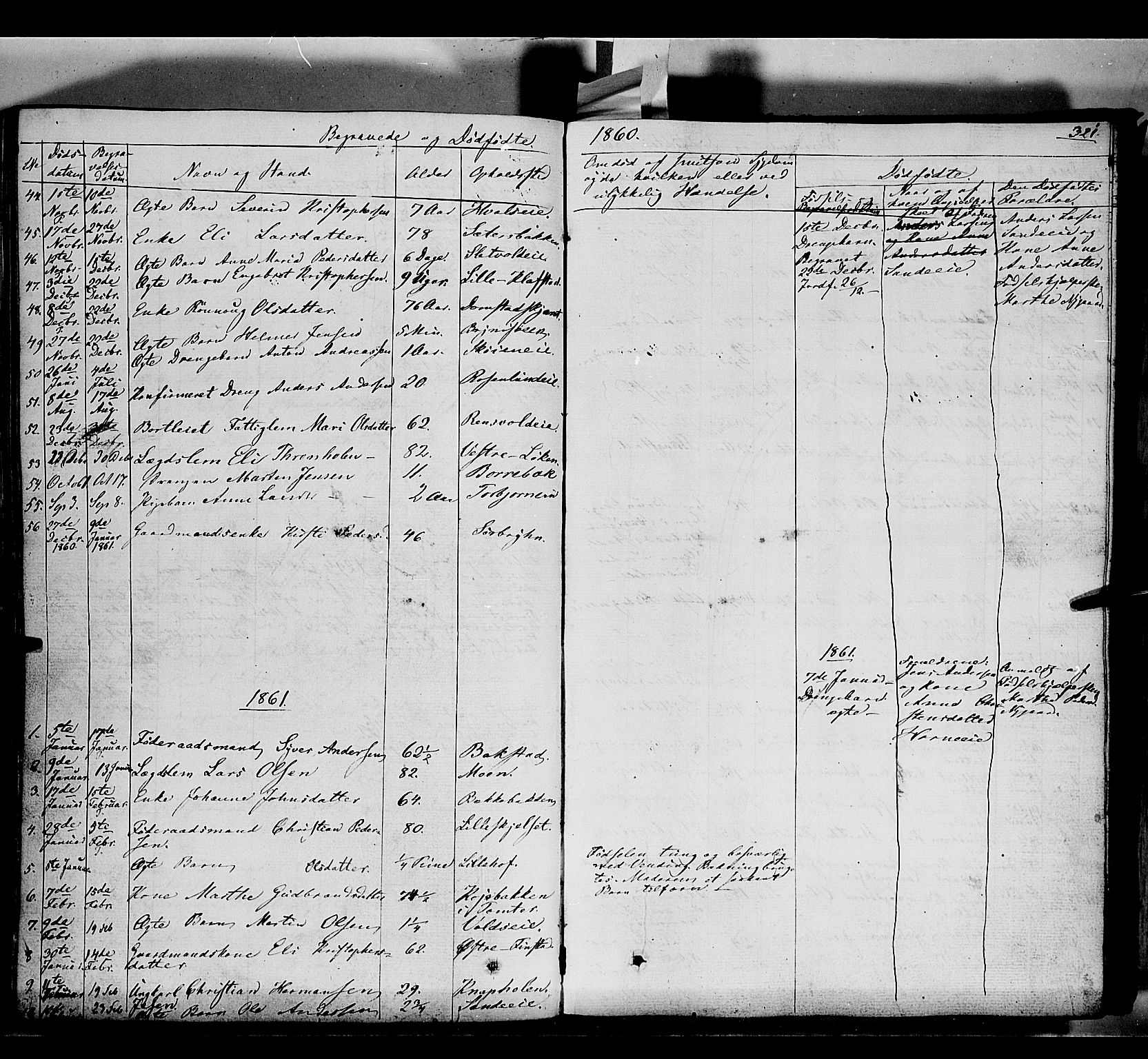 Romedal prestekontor, SAH/PREST-004/K/L0004: Parish register (official) no. 4, 1847-1861, p. 321