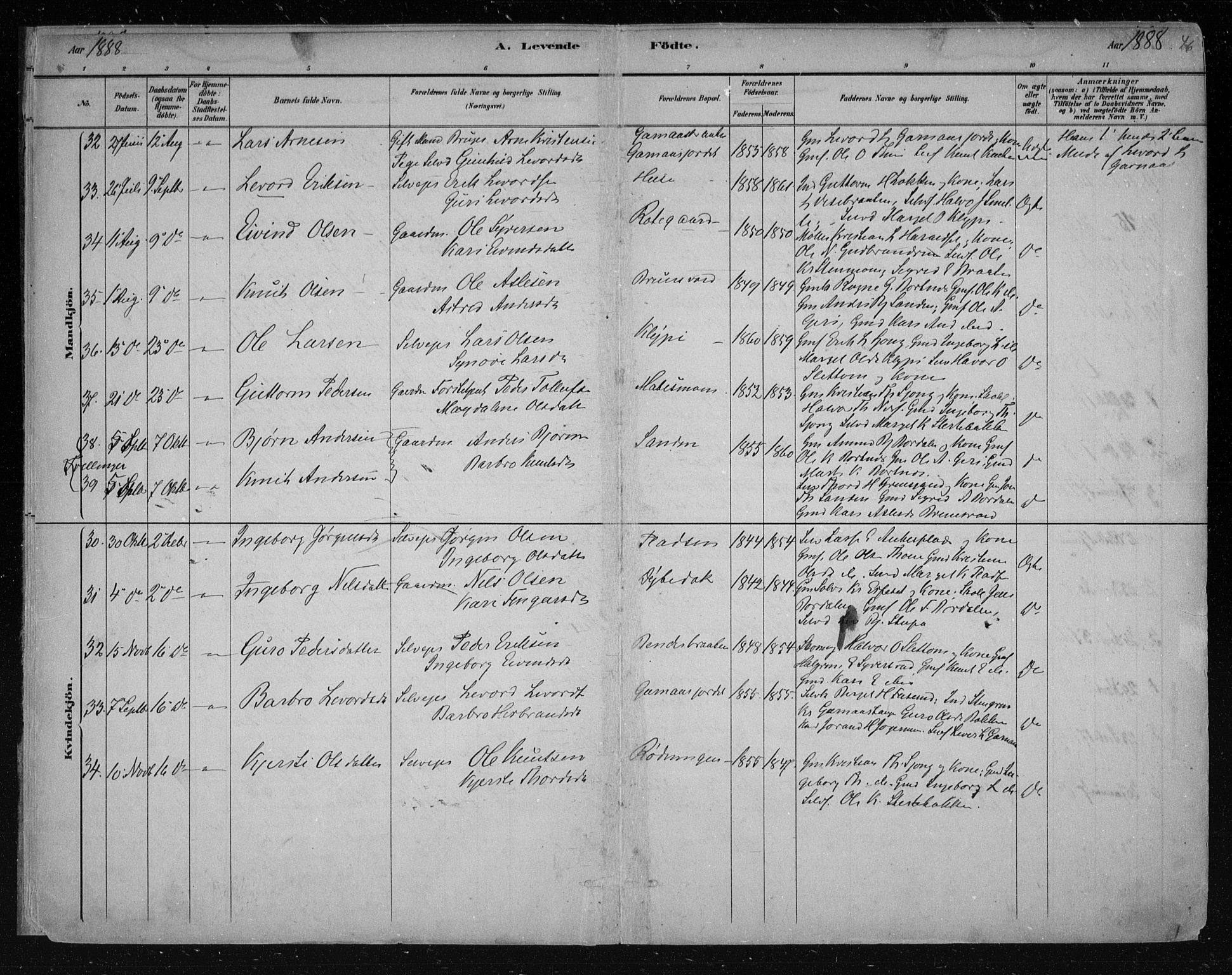 Nes kirkebøker, AV/SAKO-A-236/F/Fa/L0011: Parish register (official) no. 11, 1881-1912, p. 46