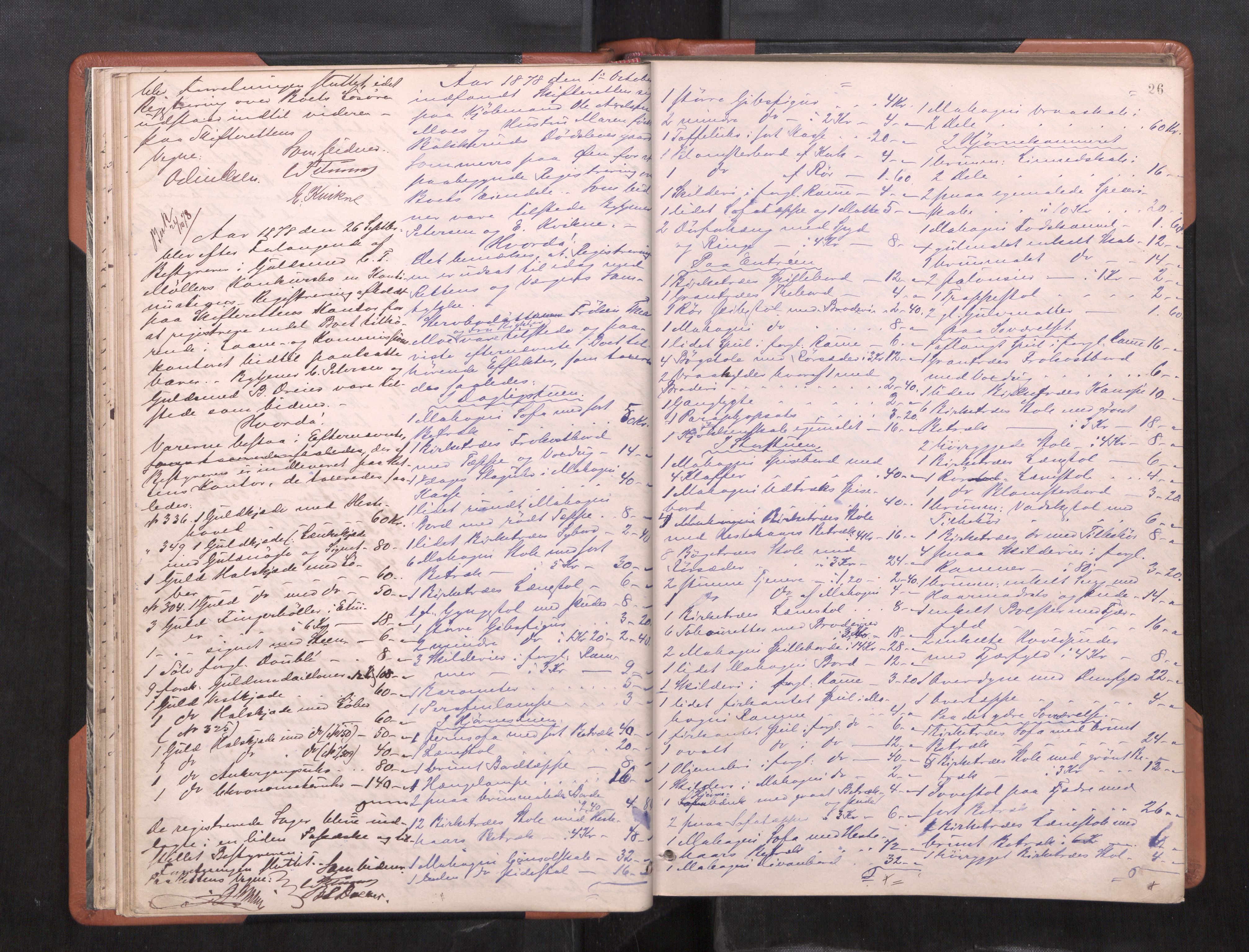 Trondheim byfogd, AV/SAT-A-0003/1/3/3C/L0009: Skifteregistreringsprotokoll (u/ register), 1878-1885, p. 26