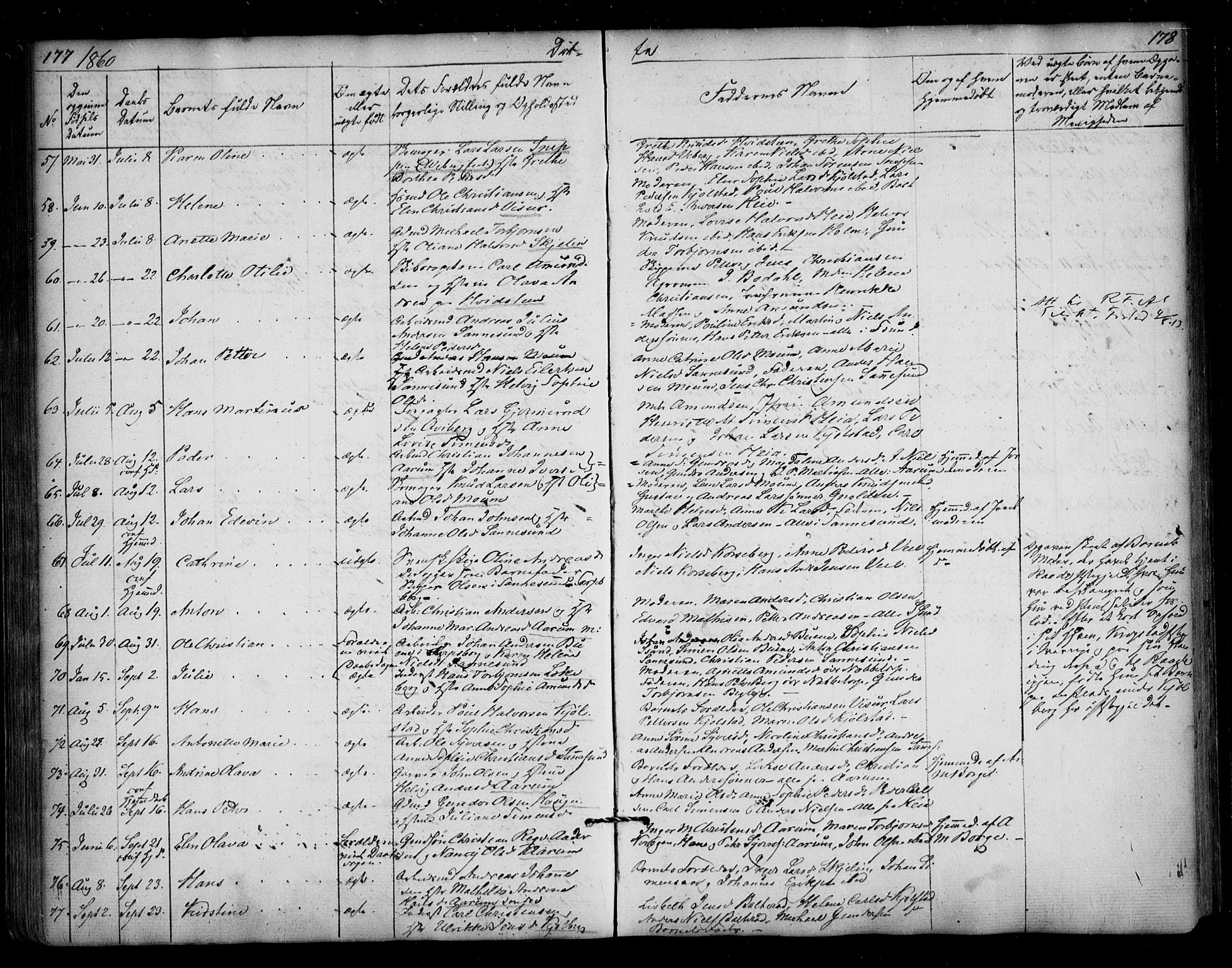 Borge prestekontor Kirkebøker, AV/SAO-A-10903/F/Fa/L0005: Parish register (official) no. I 5, 1848-1860, p. 177-178