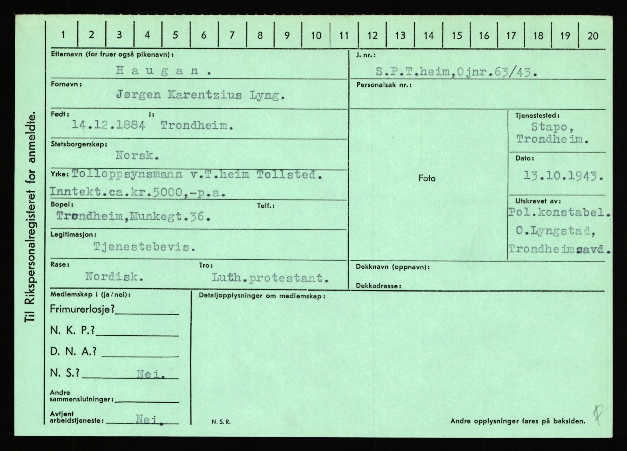 Statspolitiet - Hovedkontoret / Osloavdelingen, AV/RA-S-1329/C/Ca/L0006: Hanche - Hokstvedt, 1943-1945, p. 2219