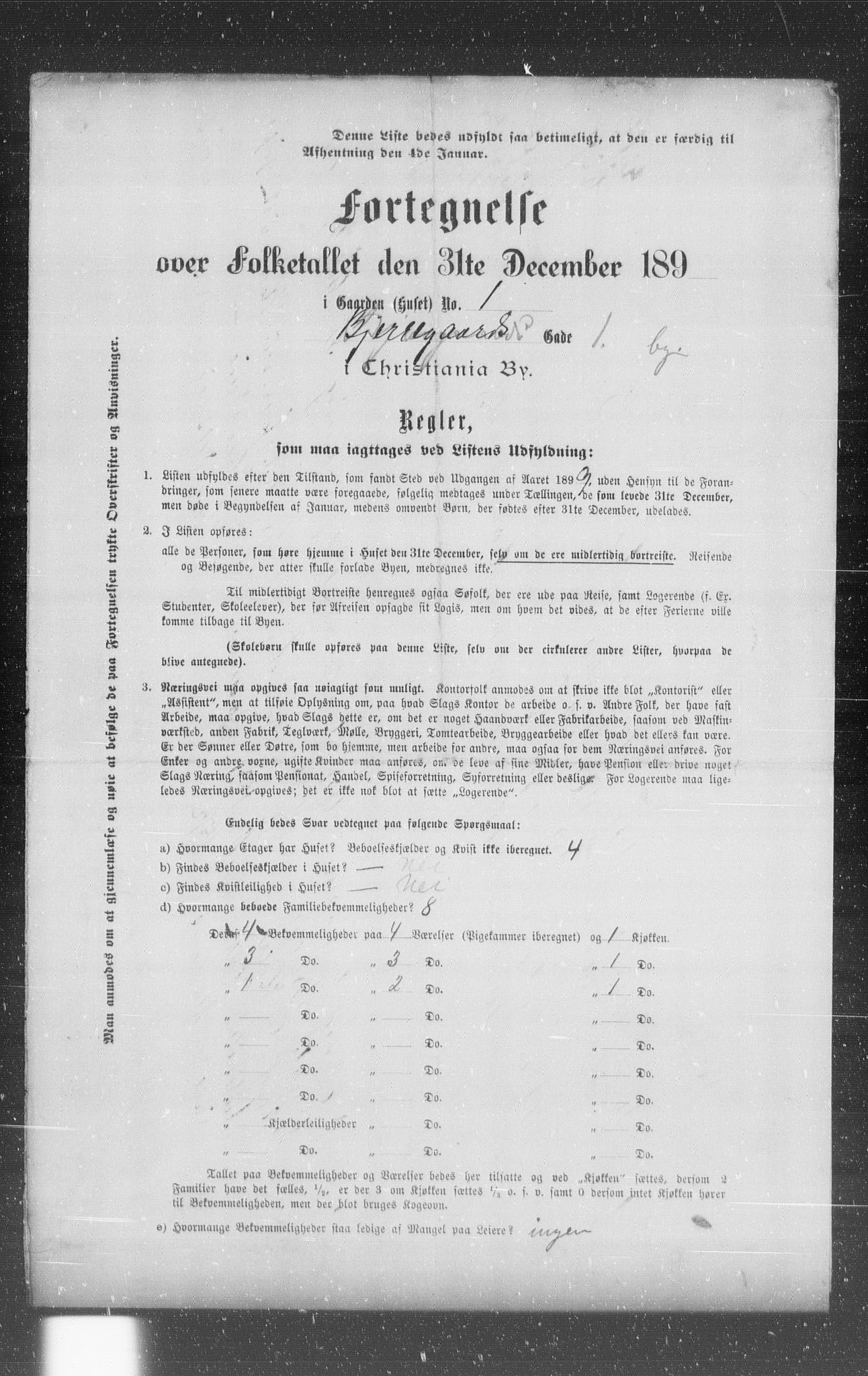 OBA, Municipal Census 1899 for Kristiania, 1899, p. 783