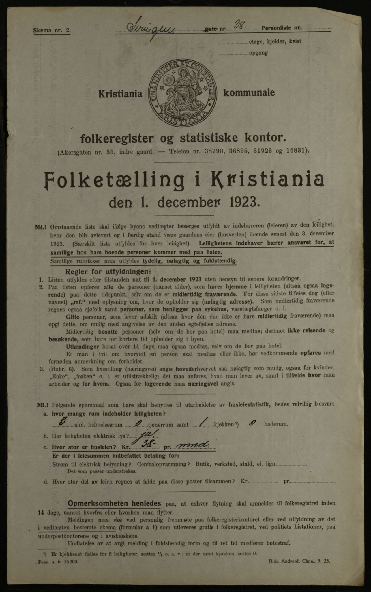 OBA, Municipal Census 1923 for Kristiania, 1923, p. 117624