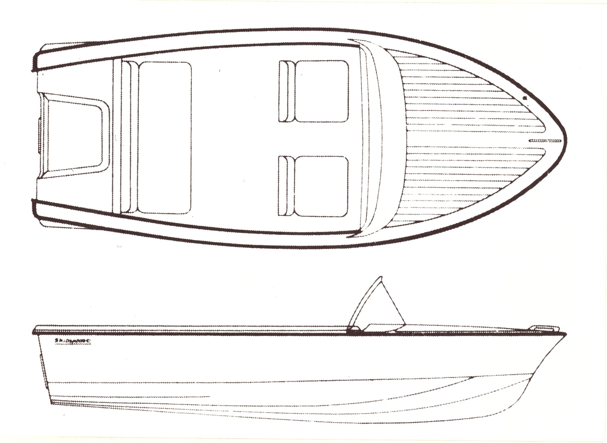 Skibsplast, AAKS/PA-2968/01/T/T02/L0033: Profiltegninger båter11' - 19', 1963-1969