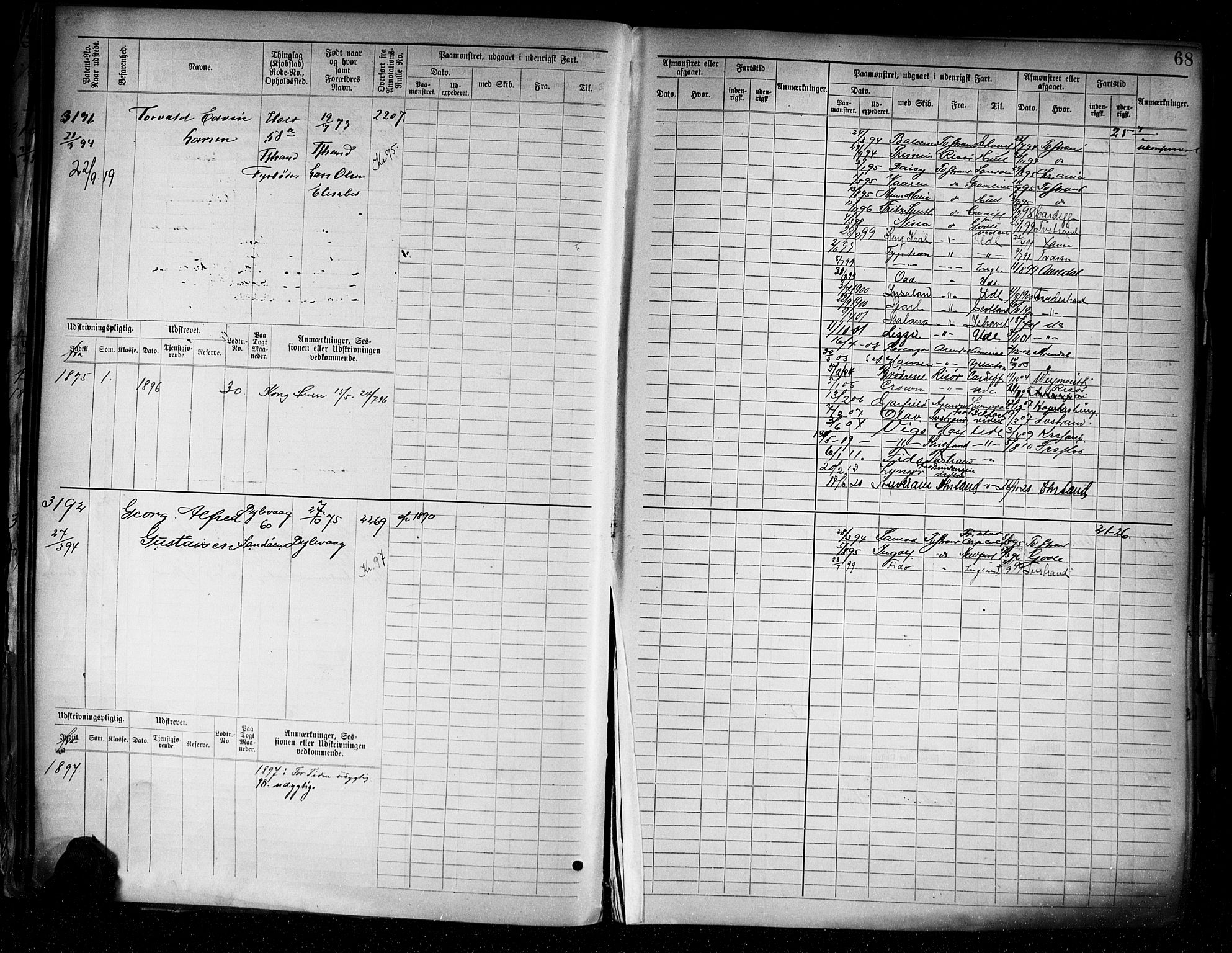 Tvedestrand mønstringskrets, AV/SAK-2031-0011/F/Fb/L0005: Hovedrulle A nr 3057-3817, R-6, 1890-1920, p. 70