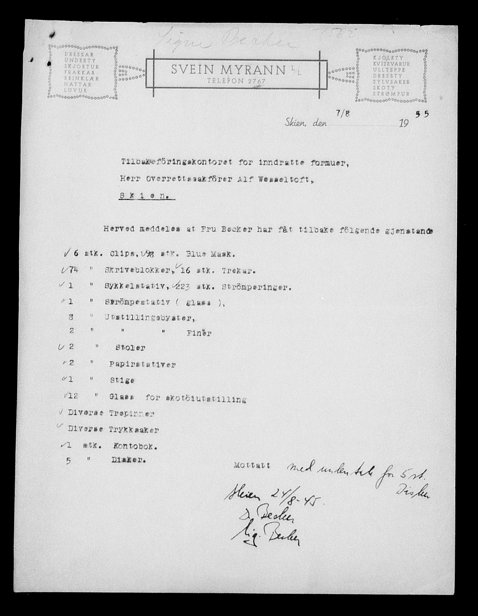 Justisdepartementet, Tilbakeføringskontoret for inndratte formuer, AV/RA-S-1564/H/Hc/Hcd/L0989: --, 1945-1947, p. 500