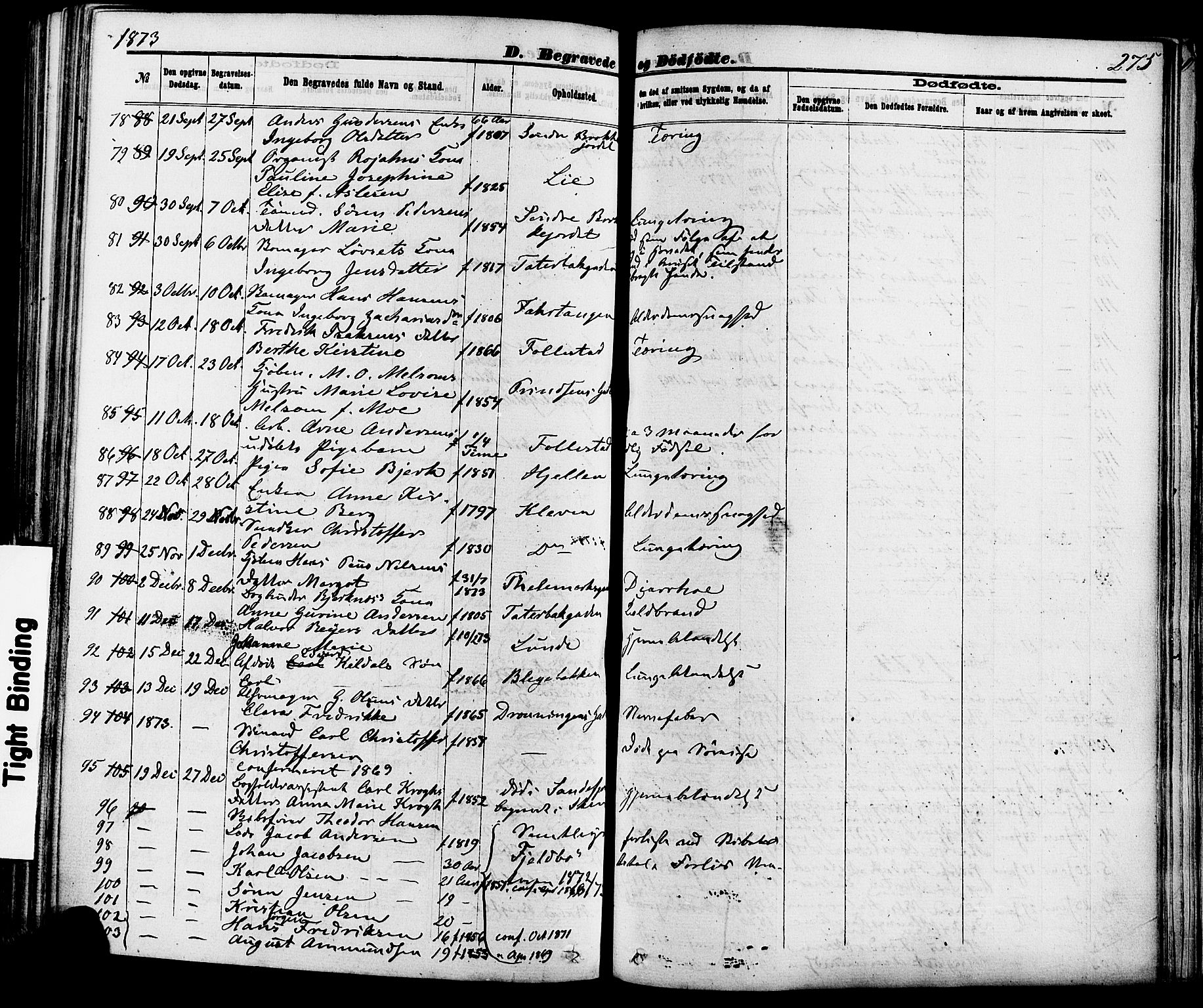 Skien kirkebøker, SAKO/A-302/F/Fa/L0008: Parish register (official) no. 8, 1866-1877, p. 275