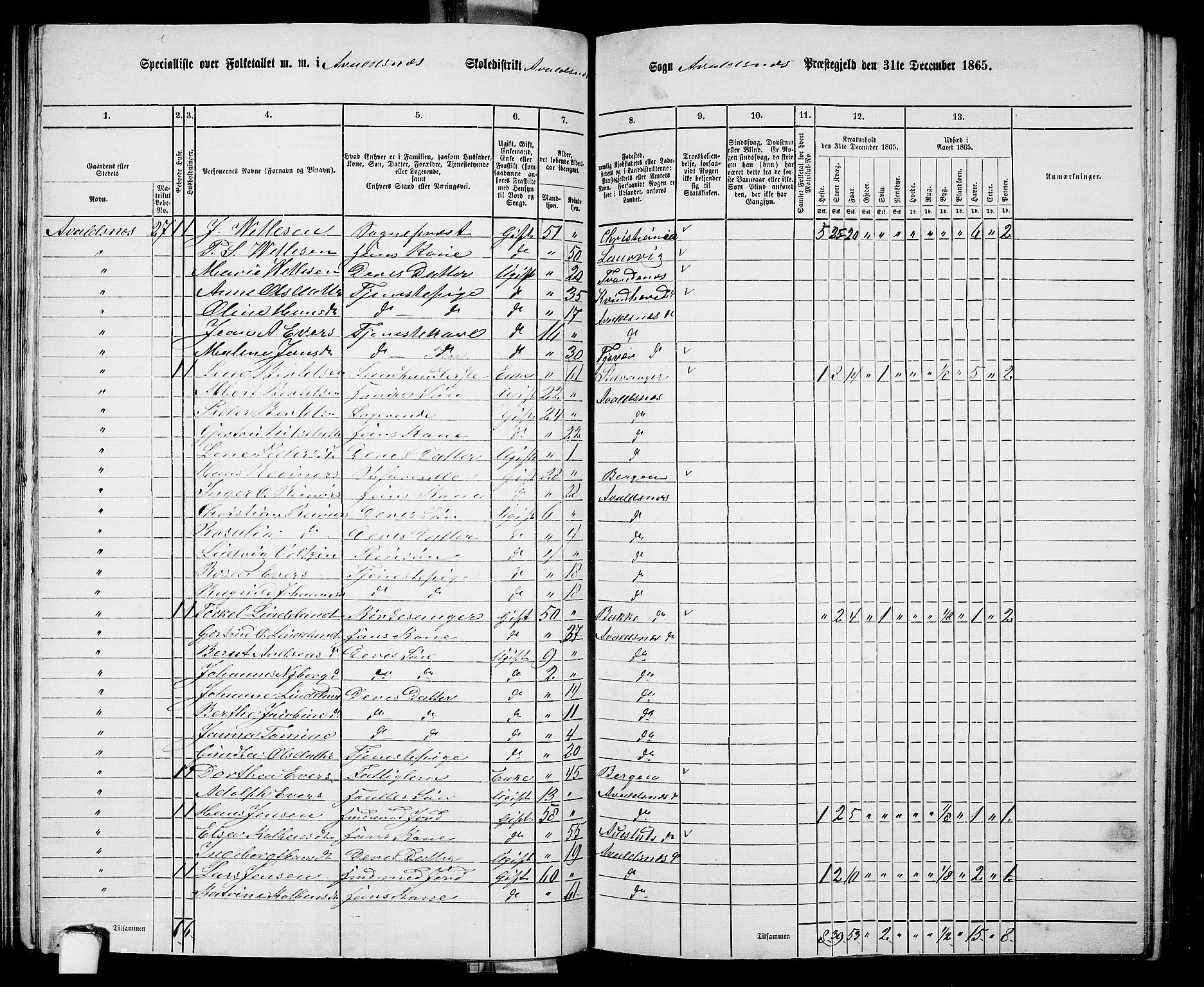 RA, 1865 census for Avaldsnes, 1865, p. 114