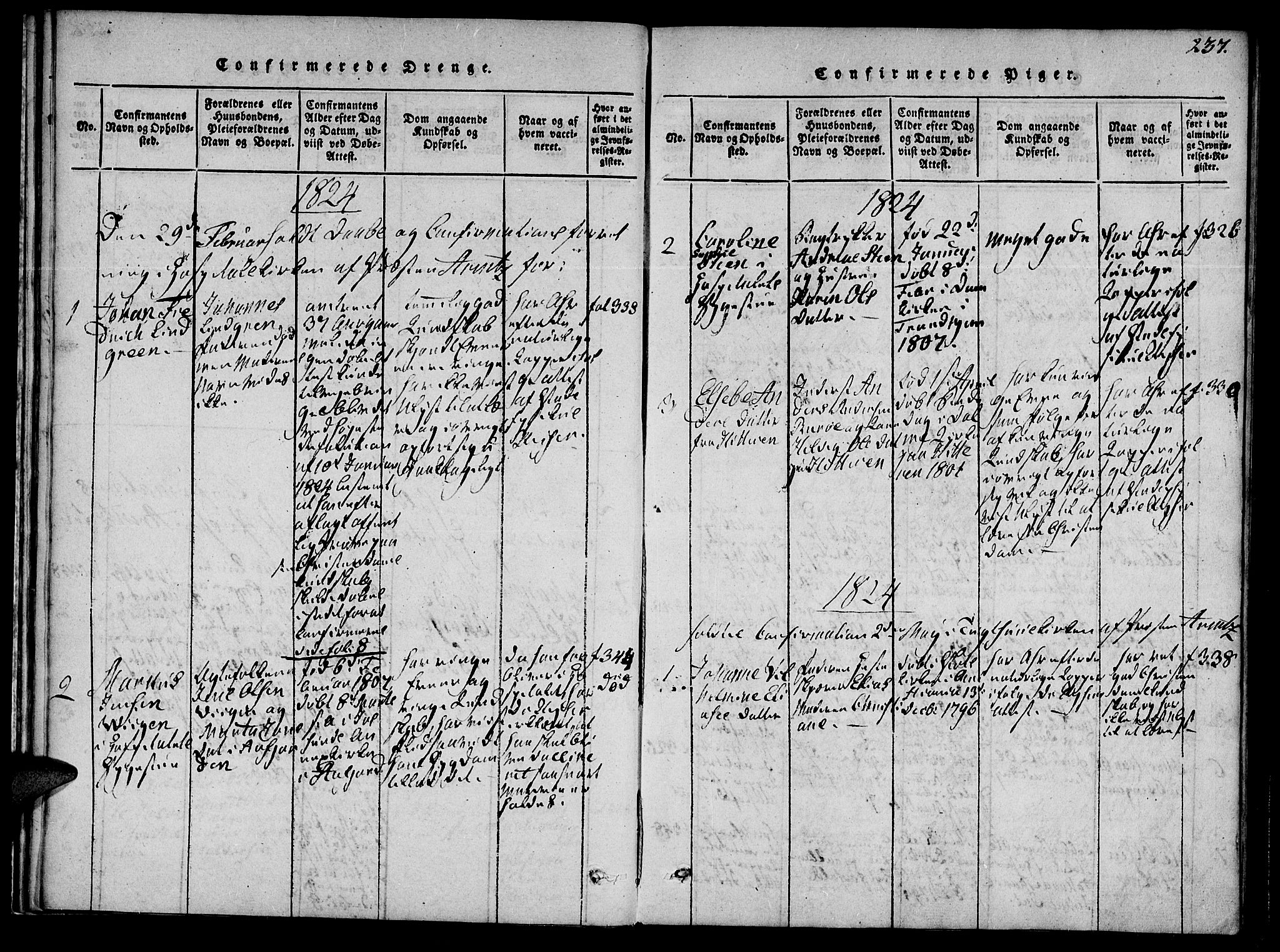 Ministerialprotokoller, klokkerbøker og fødselsregistre - Sør-Trøndelag, SAT/A-1456/623/L0467: Parish register (official) no. 623A01, 1815-1825, p. 237