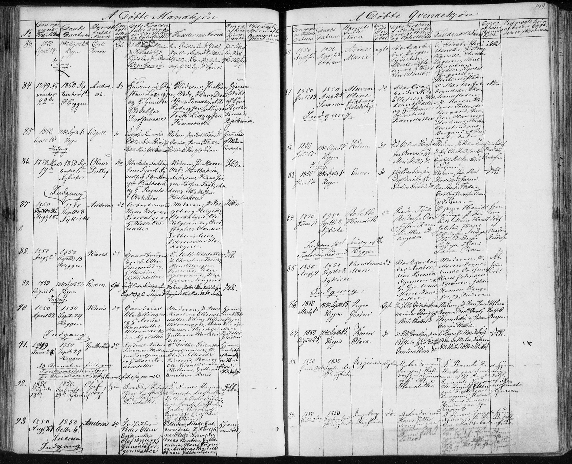 Modum kirkebøker, AV/SAKO-A-234/F/Fa/L0007: Parish register (official) no. 7, 1841-1850, p. 149