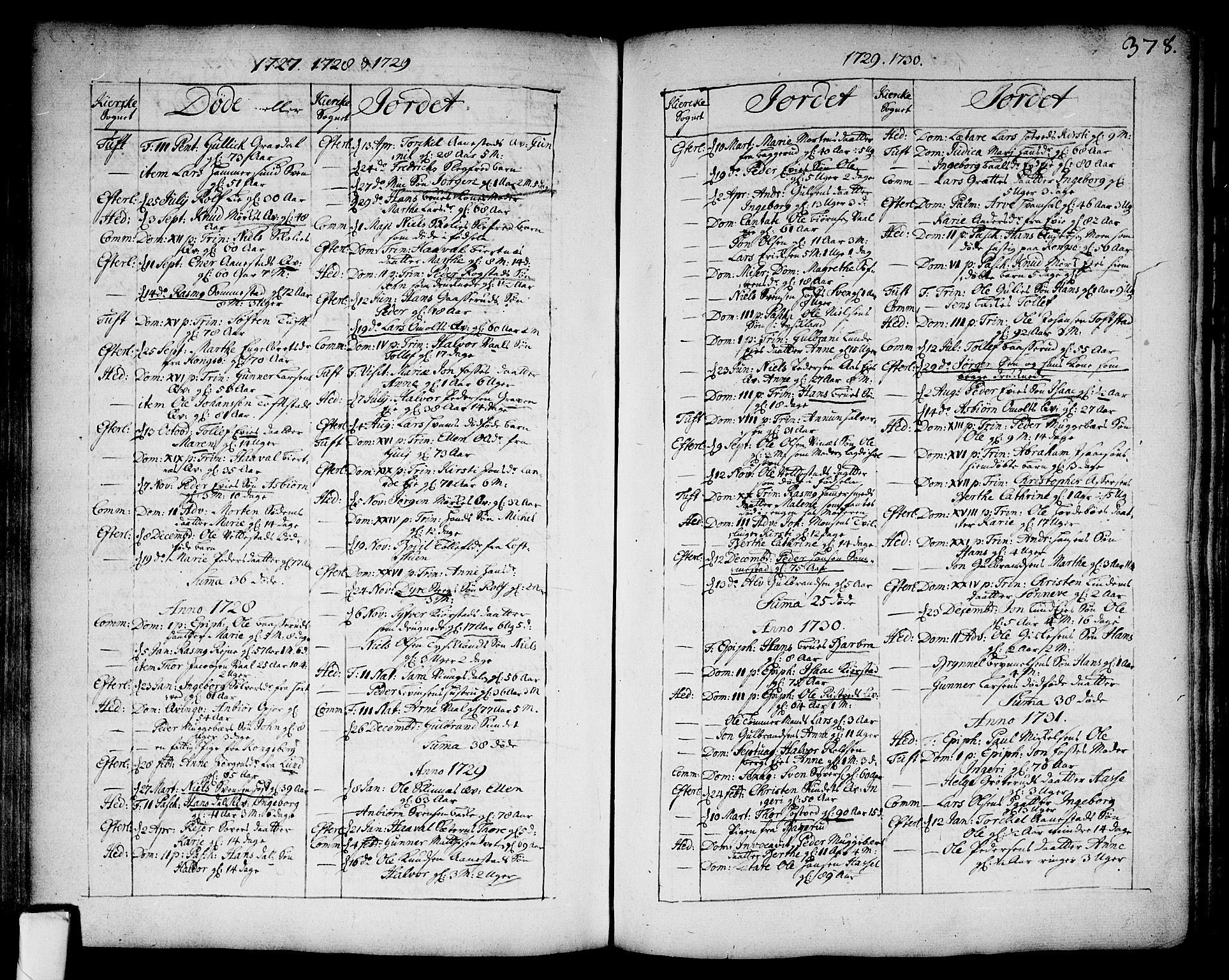 Sandsvær kirkebøker, SAKO/A-244/F/Fa/L0002a: Parish register (official) no. I 2, 1725-1809, p. 378