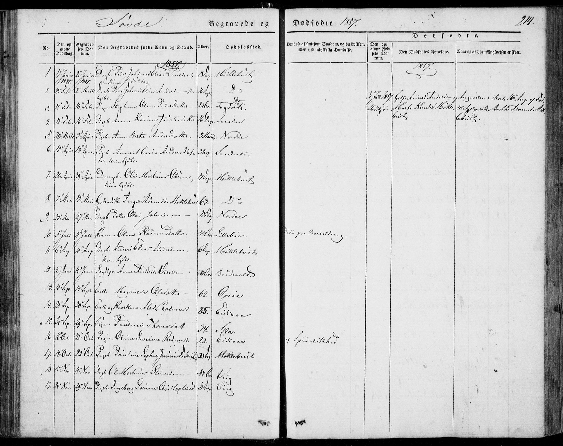 Ministerialprotokoller, klokkerbøker og fødselsregistre - Møre og Romsdal, SAT/A-1454/502/L0023: Parish register (official) no. 502A01, 1844-1873, p. 214