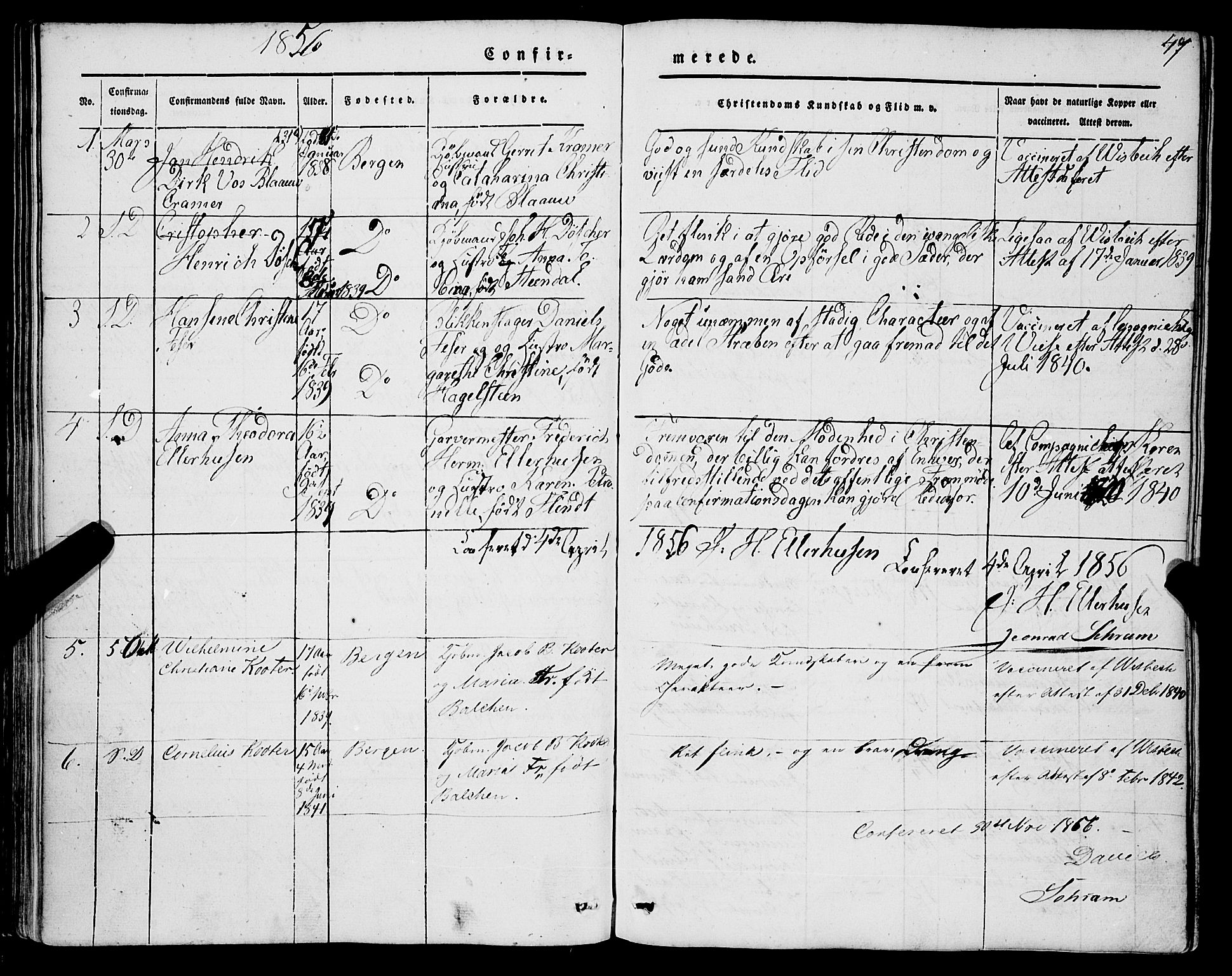 Mariakirken Sokneprestembete, SAB/A-76901/H/Haa/L0006: Parish register (official) no. A 6, 1846-1877, p. 47