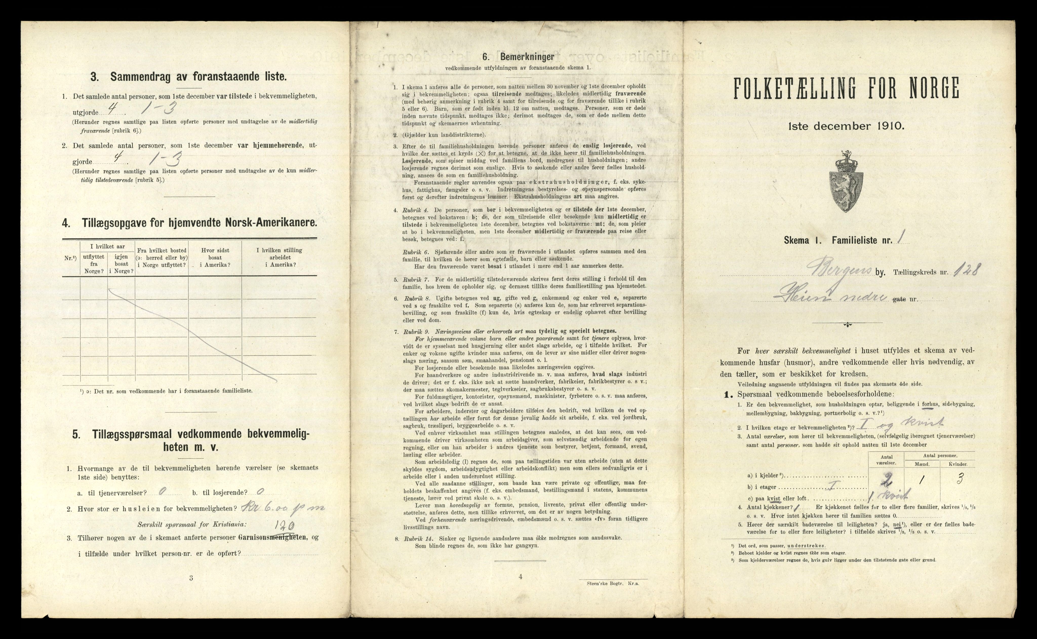 RA, 1910 census for Bergen, 1910, p. 44663