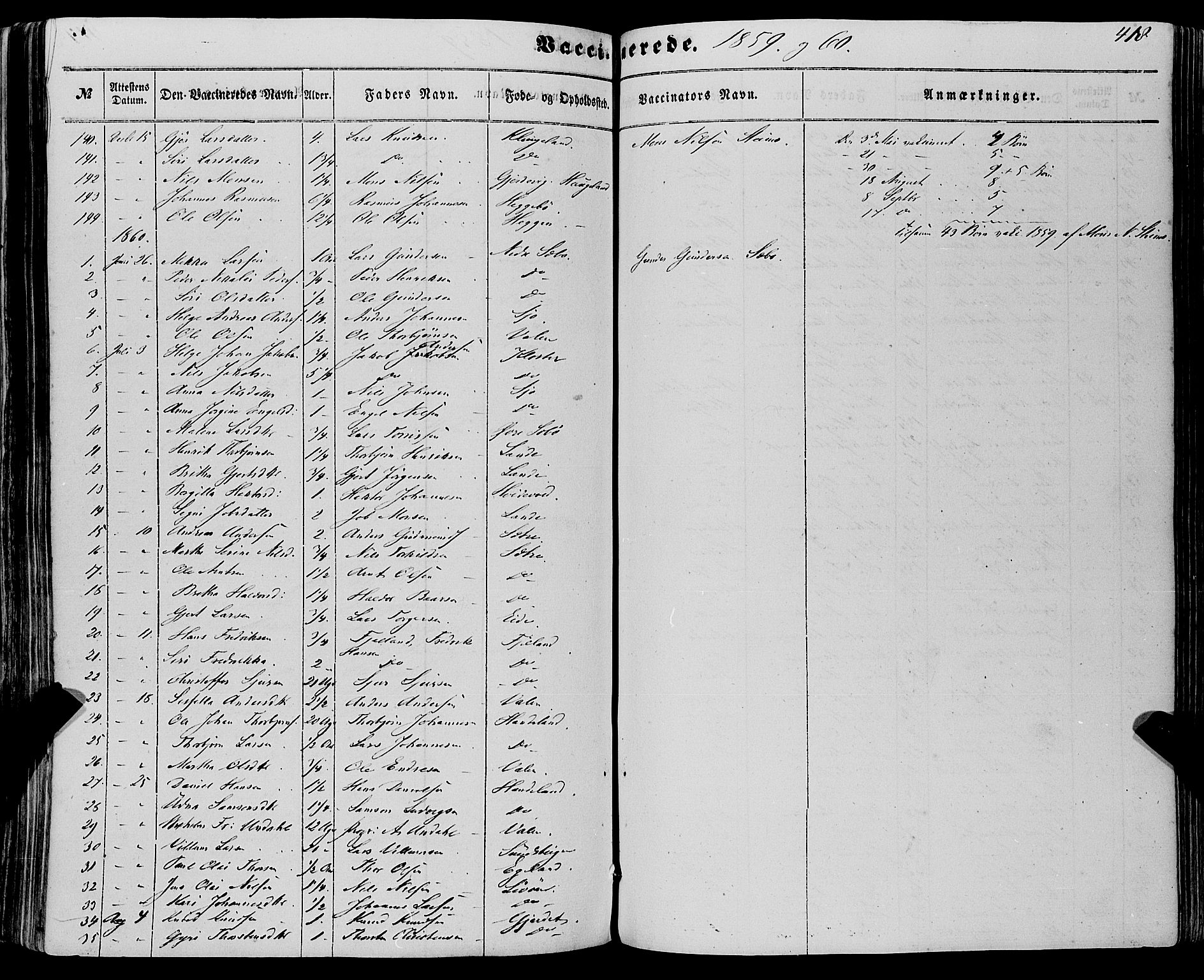 Fjelberg sokneprestembete, SAB/A-75201/H/Haa: Parish register (official) no. A 7, 1851-1867, p. 418