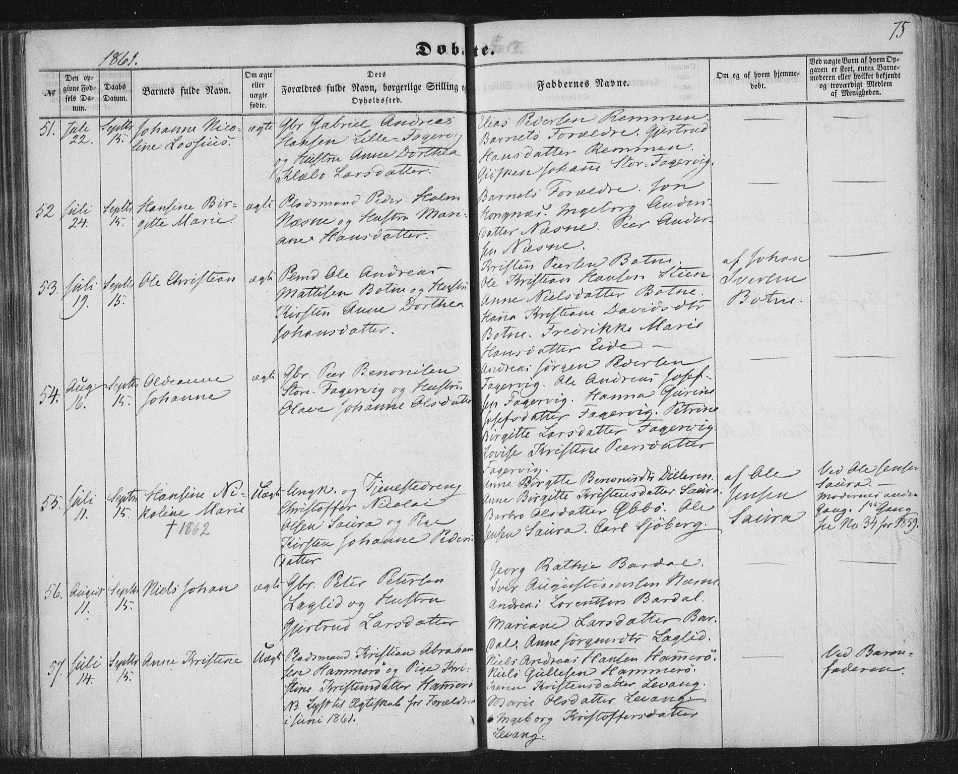 Ministerialprotokoller, klokkerbøker og fødselsregistre - Nordland, AV/SAT-A-1459/838/L0550: Parish register (official) no. 838A08, 1855-1865, p. 75