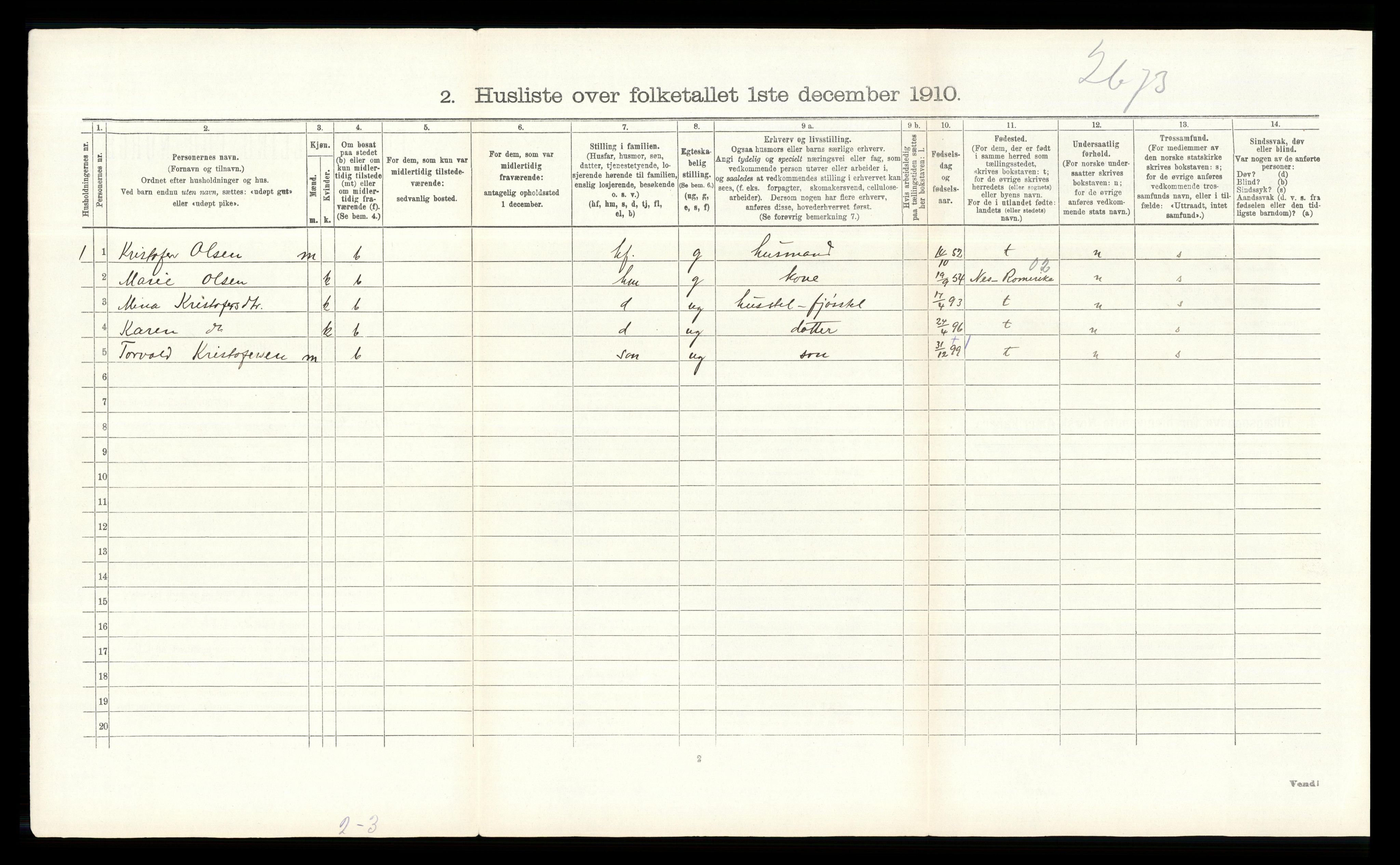 RA, 1910 census for Ullensaker, 1910, p. 978