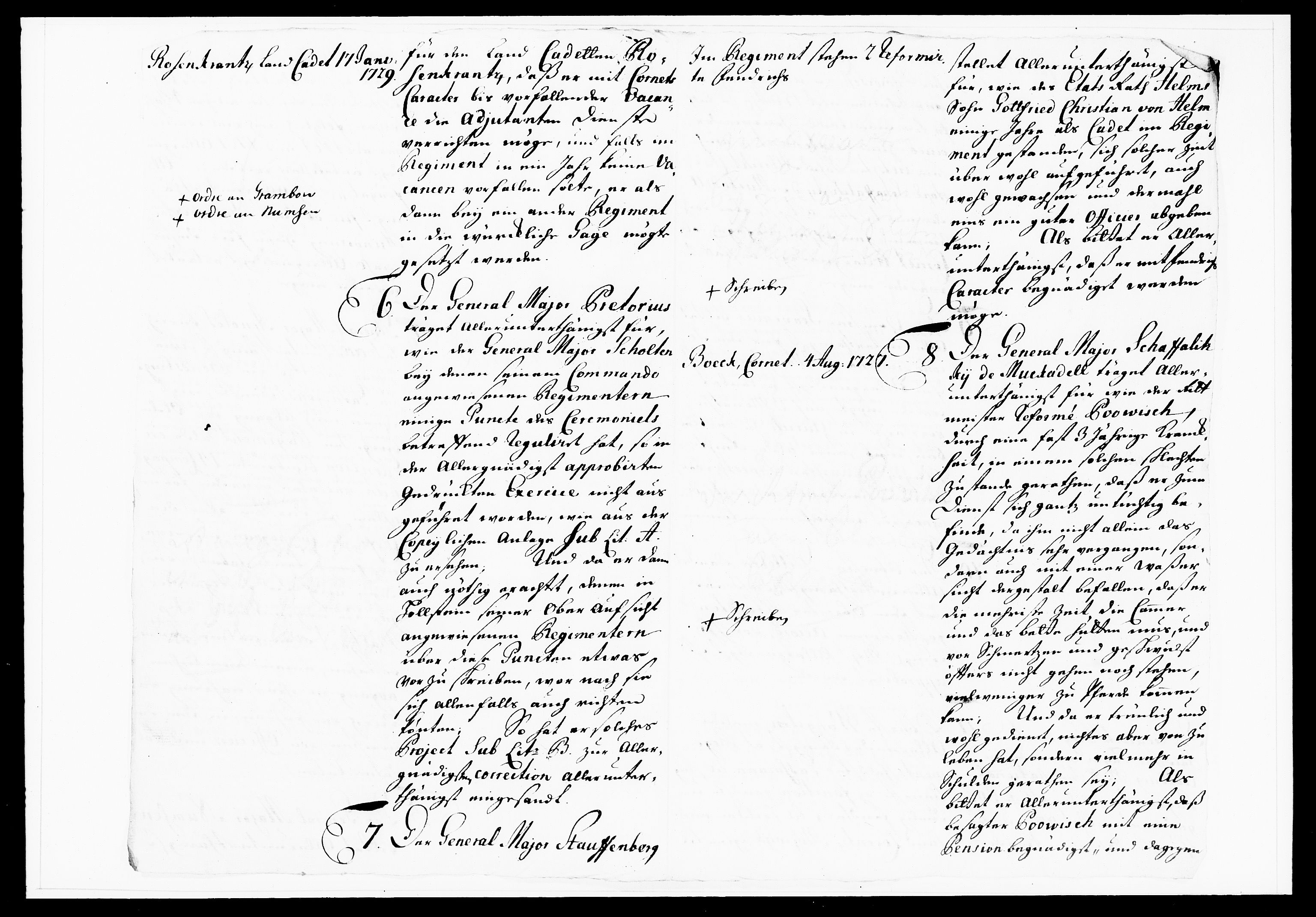 Krigskollegiet, Krigskancelliet, DRA/A-0006/-/1108-1113: Refererede sager, 1733, p. 97