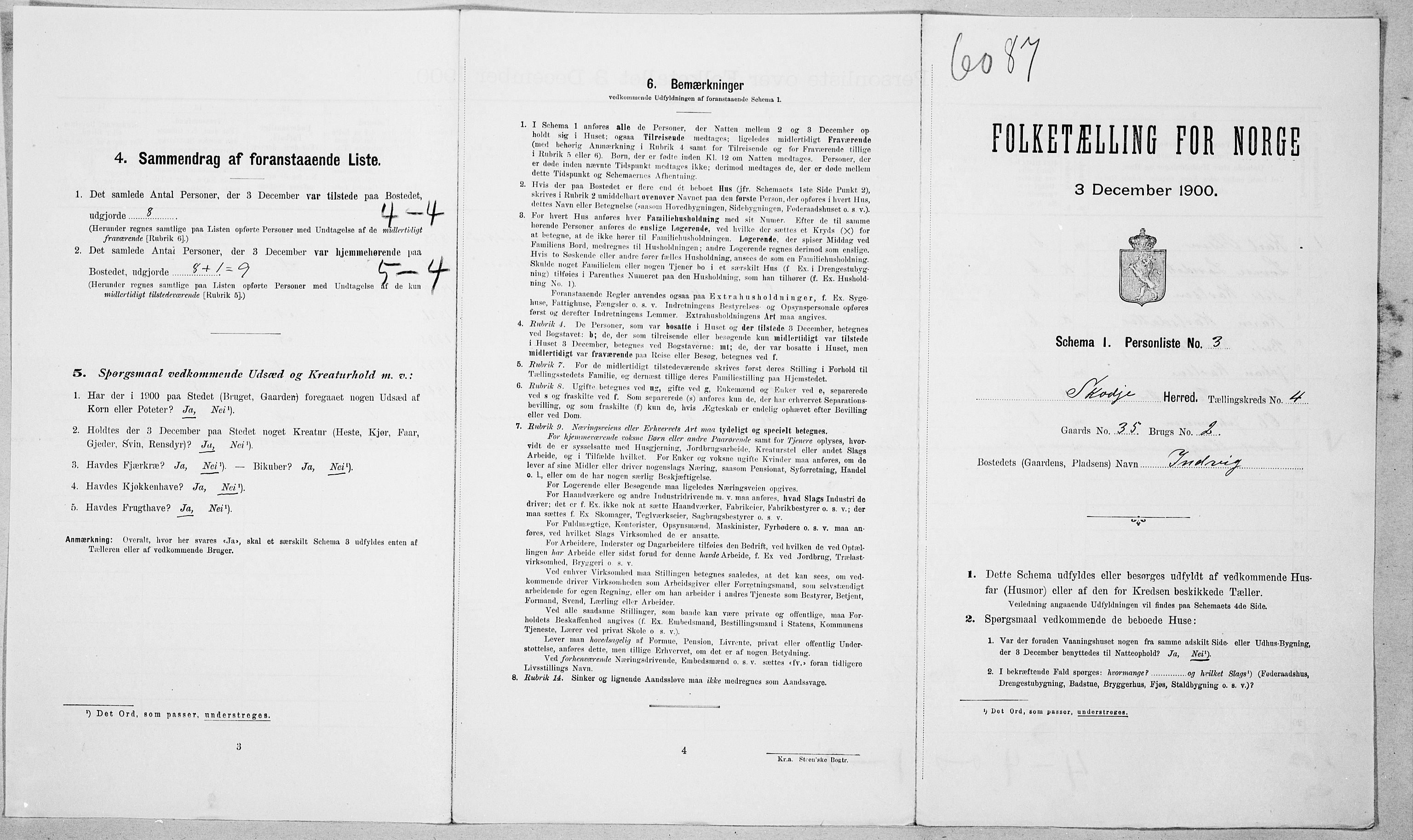 SAT, 1900 census for Skodje, 1900, p. 236