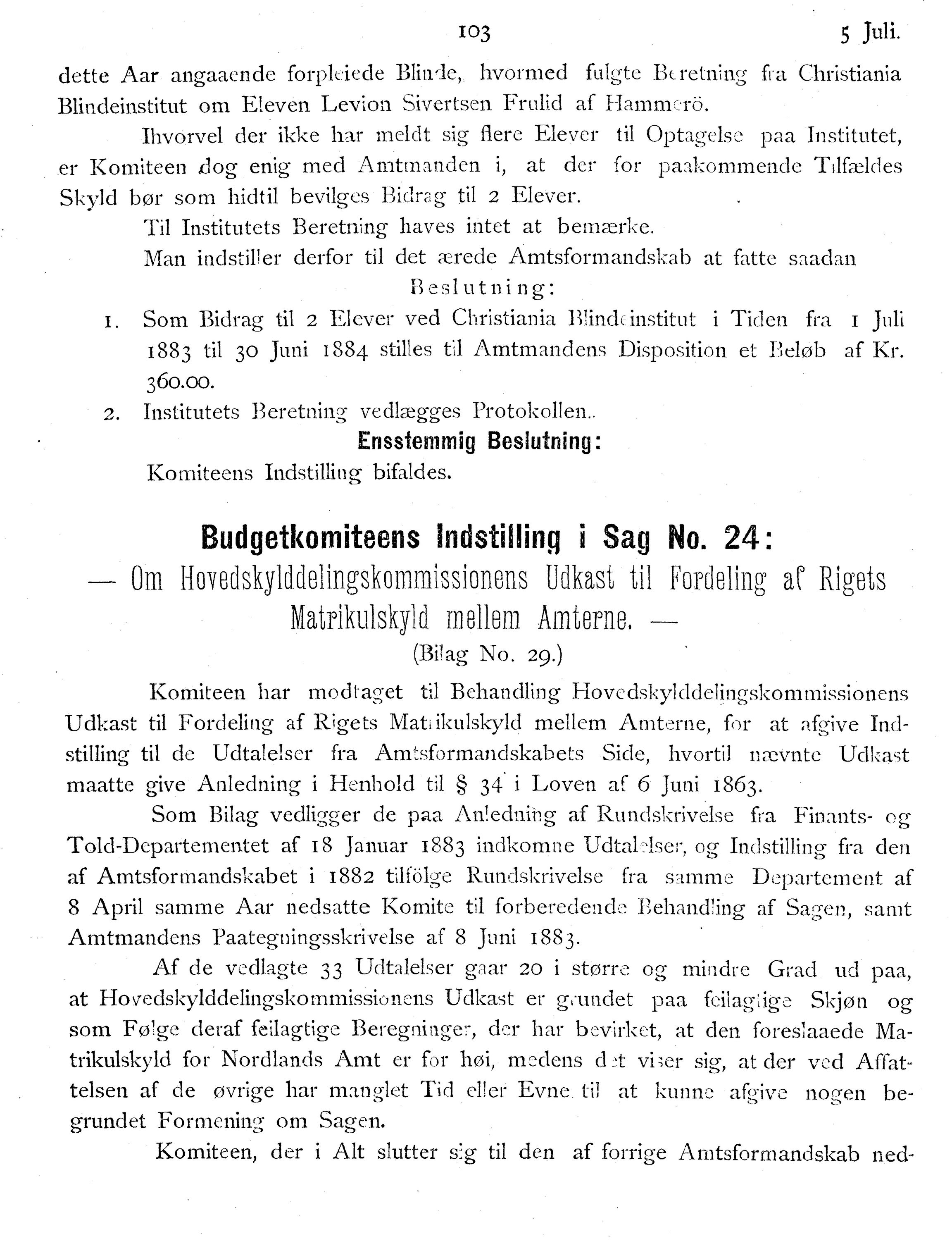 Nordland Fylkeskommune. Fylkestinget, AIN/NFK-17/176/A/Ac/L0014: Fylkestingsforhandlinger 1881-1885, 1881-1885