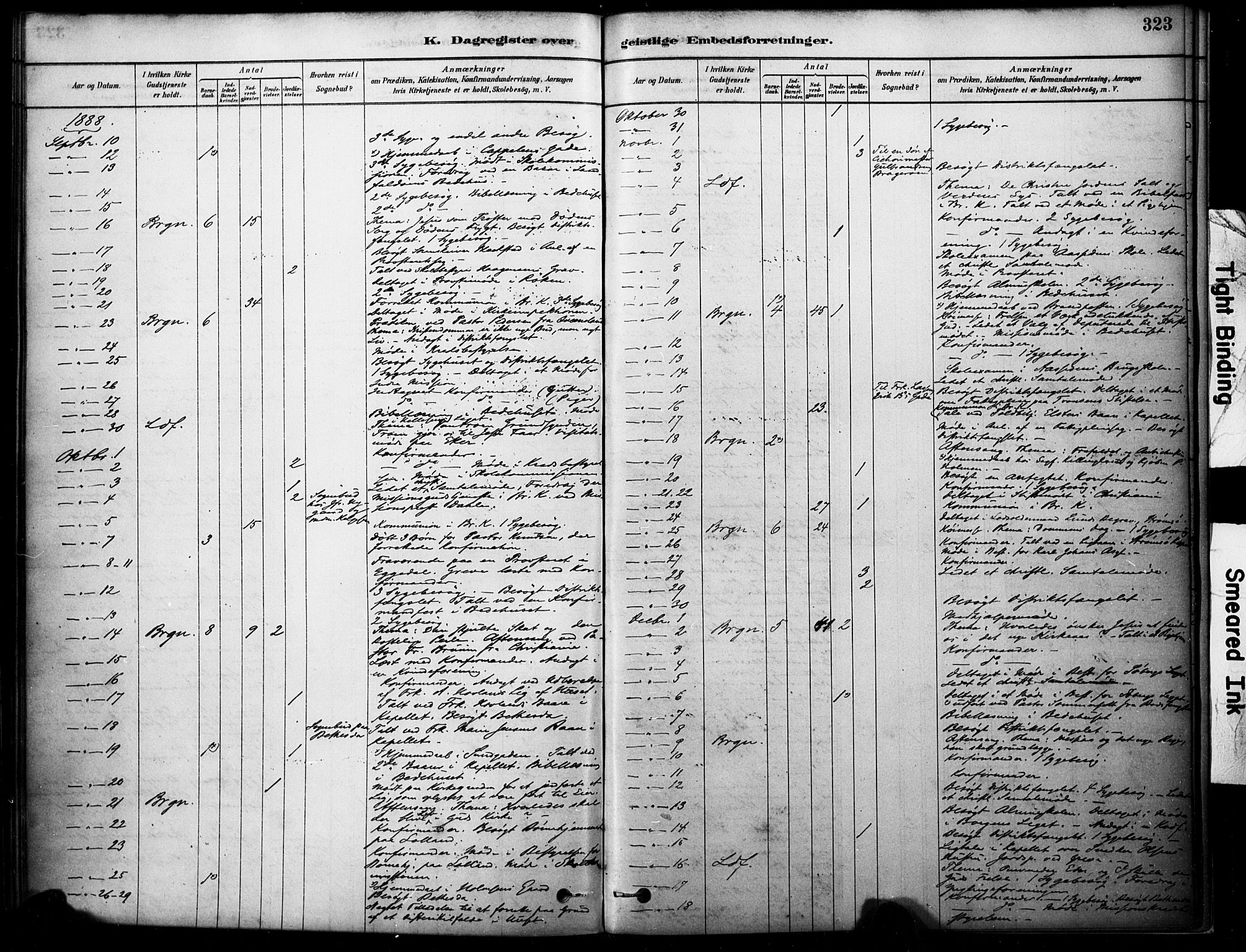 Bragernes kirkebøker, SAKO/A-6/F/Fc/L0005: Parish register (official) no. III 5, 1878-1890, p. 323