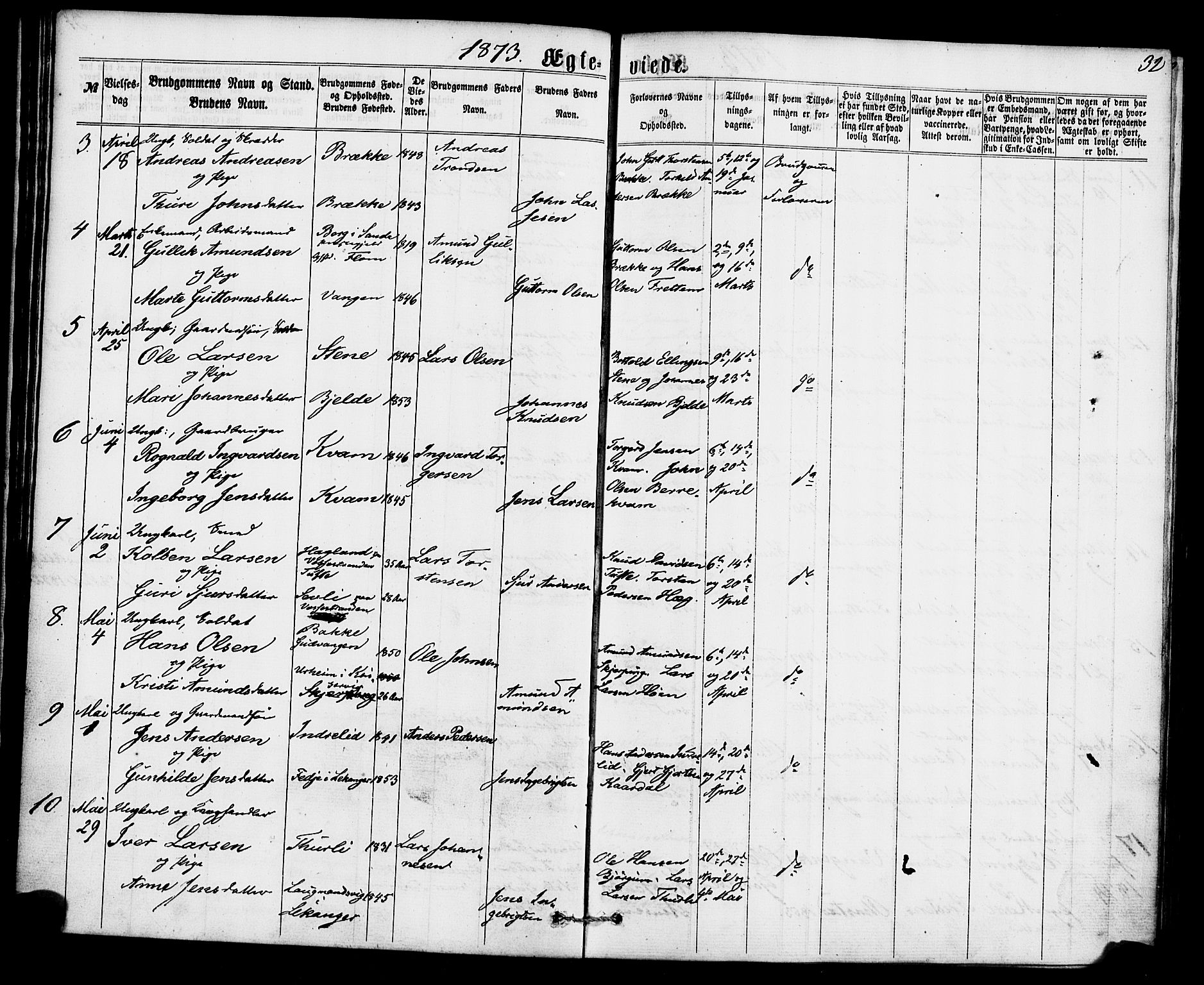 Aurland sokneprestembete, SAB/A-99937/H/Ha/Haa/L0010: Parish register (official) no. A 10, 1859-1879, p. 32