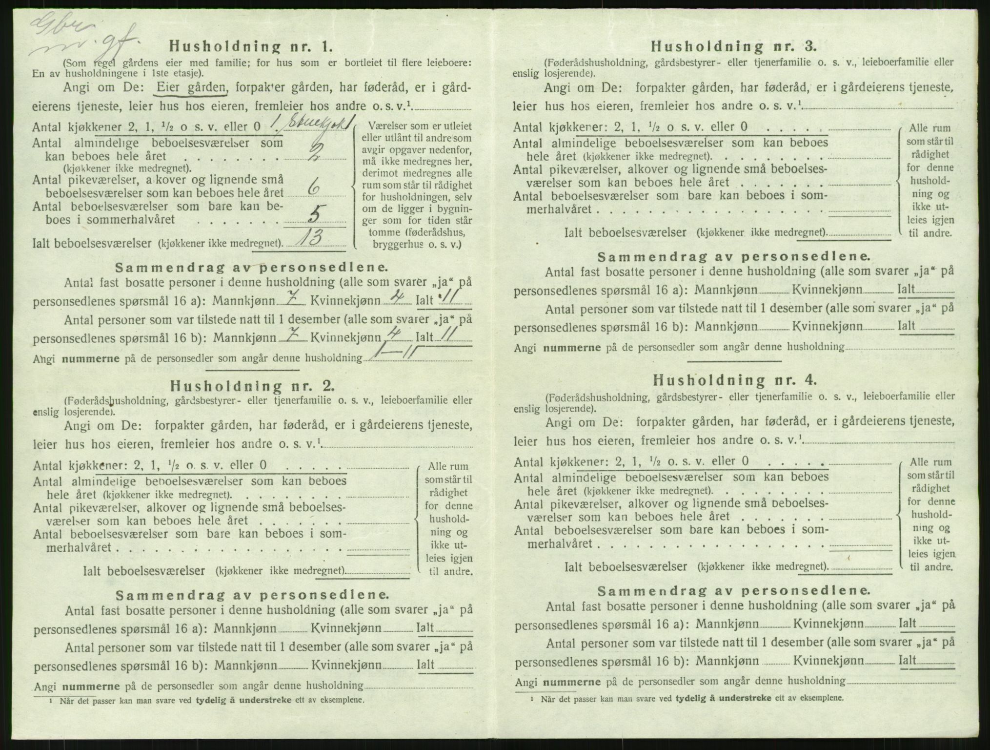 SAT, 1920 census for Stangvik, 1920, p. 147