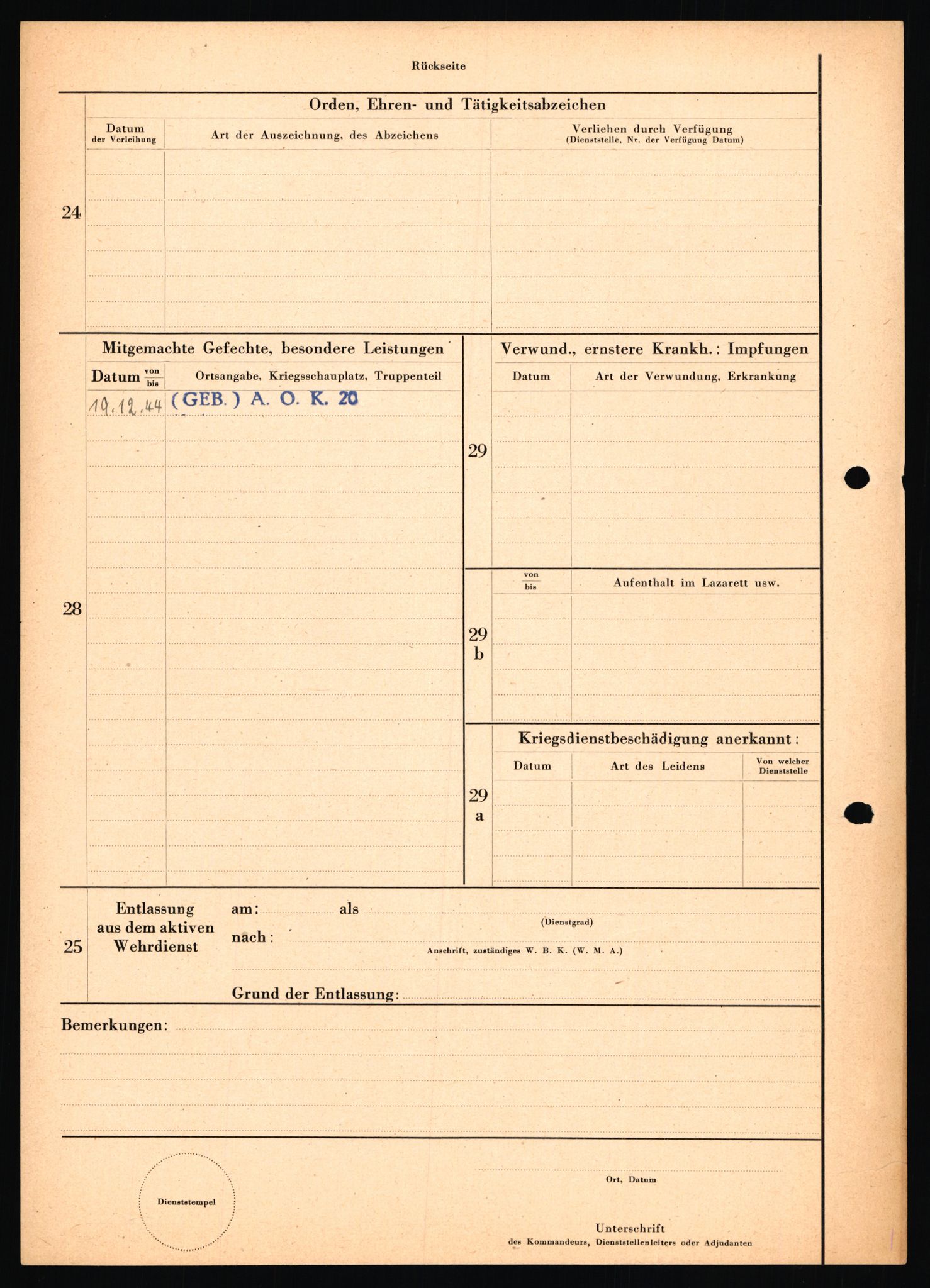 Forsvarets Overkommando. 2 kontor. Arkiv 11.4. Spredte tyske arkivsaker, AV/RA-RAFA-7031/D/Dar/Dara/L0018: Personalbøker, 1940-1945, p. 850