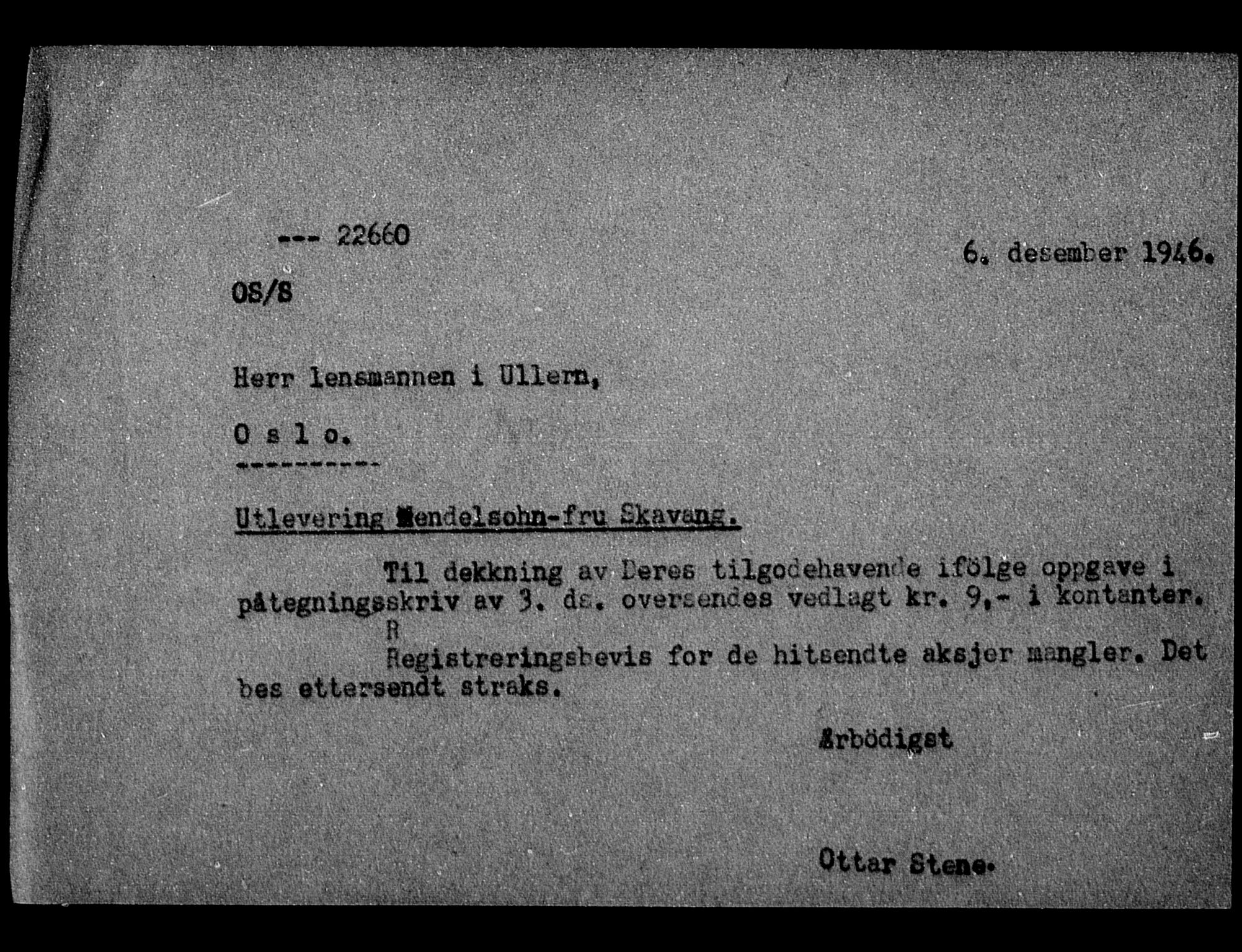 Justisdepartementet, Tilbakeføringskontoret for inndratte formuer, AV/RA-S-1564/H/Hc/Hca/L0909: --, 1945-1947, p. 46