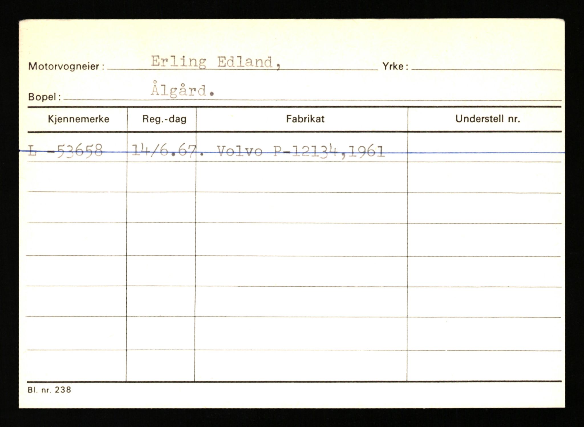 Stavanger trafikkstasjon, SAST/A-101942/0/H/L0006: Dalva - Egersund, 1930-1971, p. 1485