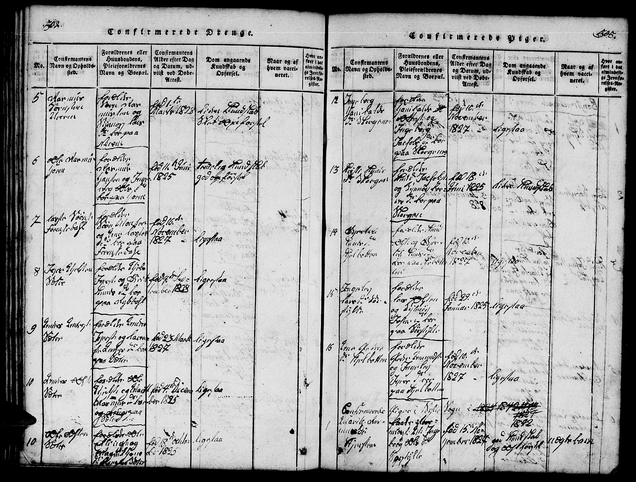 Ministerialprotokoller, klokkerbøker og fødselsregistre - Møre og Romsdal, AV/SAT-A-1454/541/L0546: Parish register (copy) no. 541C01, 1818-1856, p. 502-503