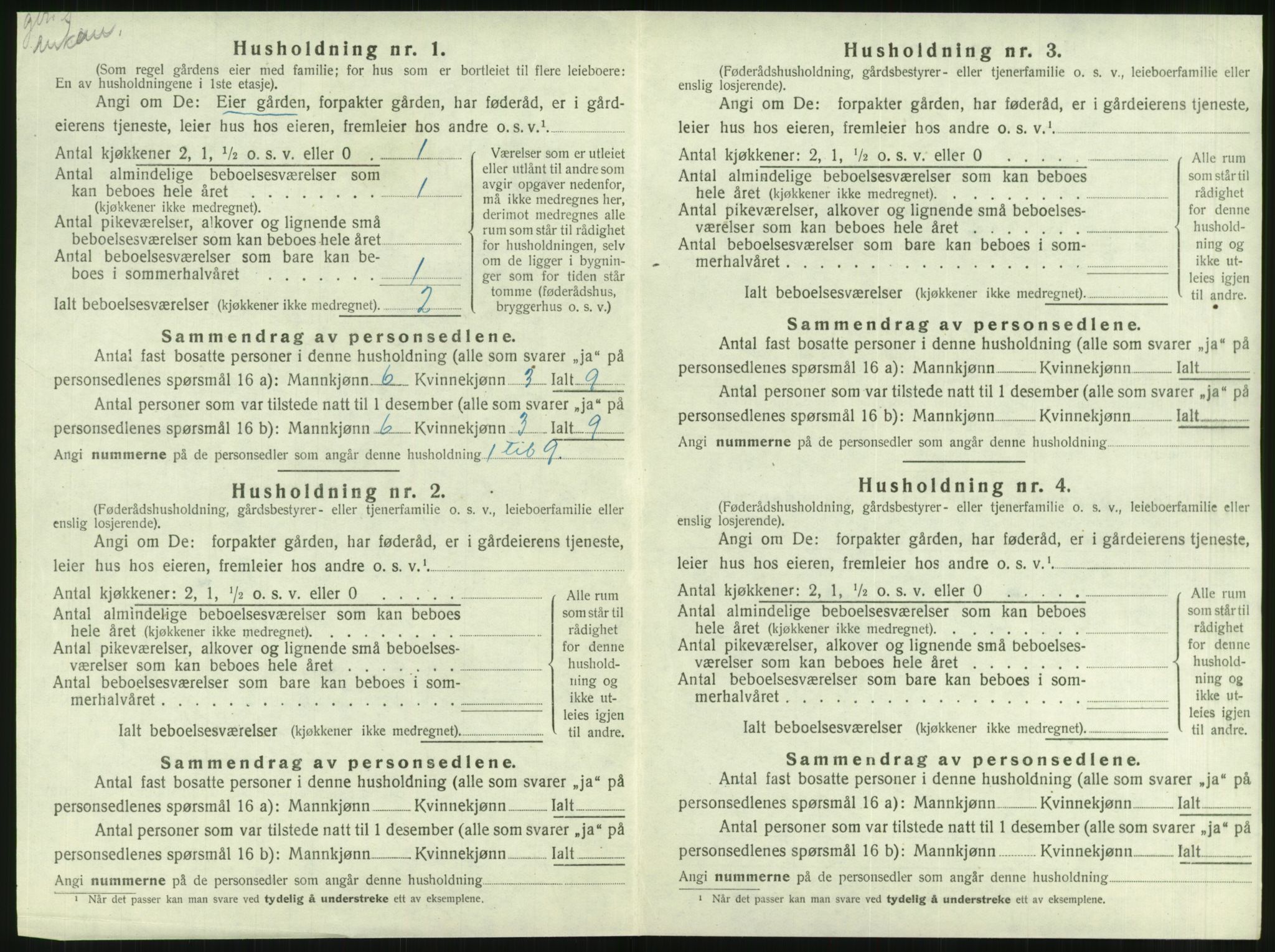 SAT, 1920 census for Brønnøy, 1920, p. 225