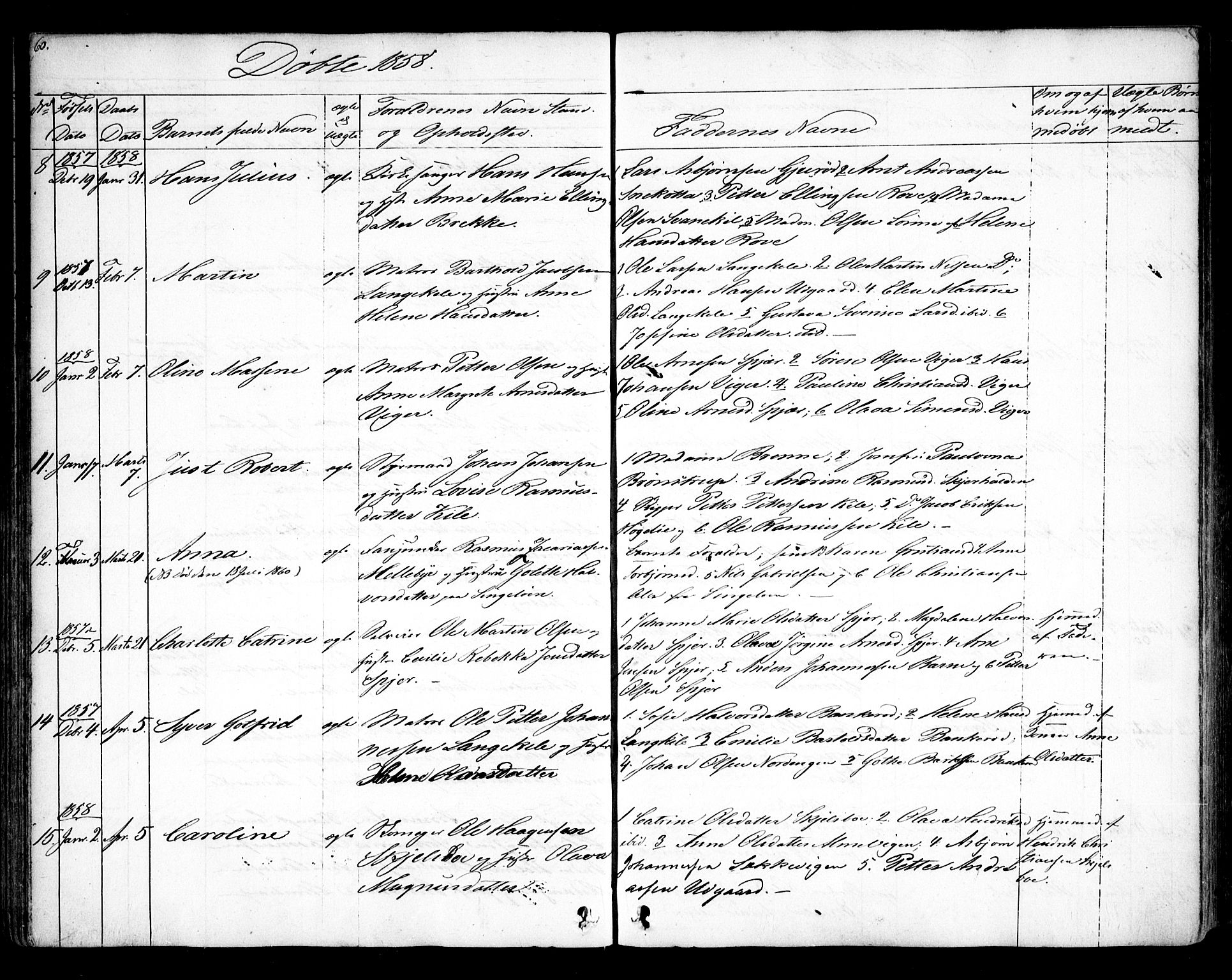 Hvaler prestekontor Kirkebøker, SAO/A-2001/F/Fa/L0006: Parish register (official) no. I 6, 1846-1863, p. 60