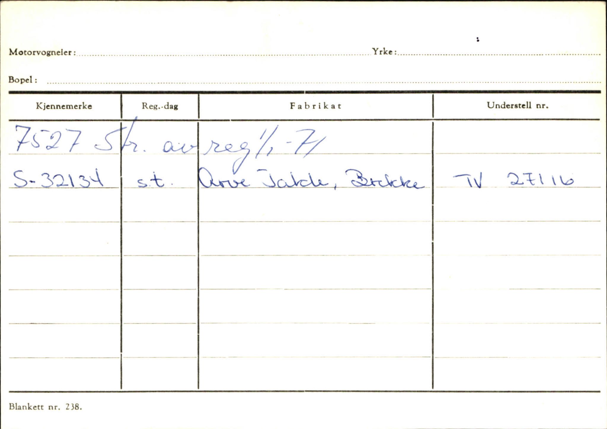 Statens vegvesen, Sogn og Fjordane vegkontor, SAB/A-5301/4/F/L0133: Eigarregister Bremanger A-Å. Gaular A-H, 1945-1975, p. 320